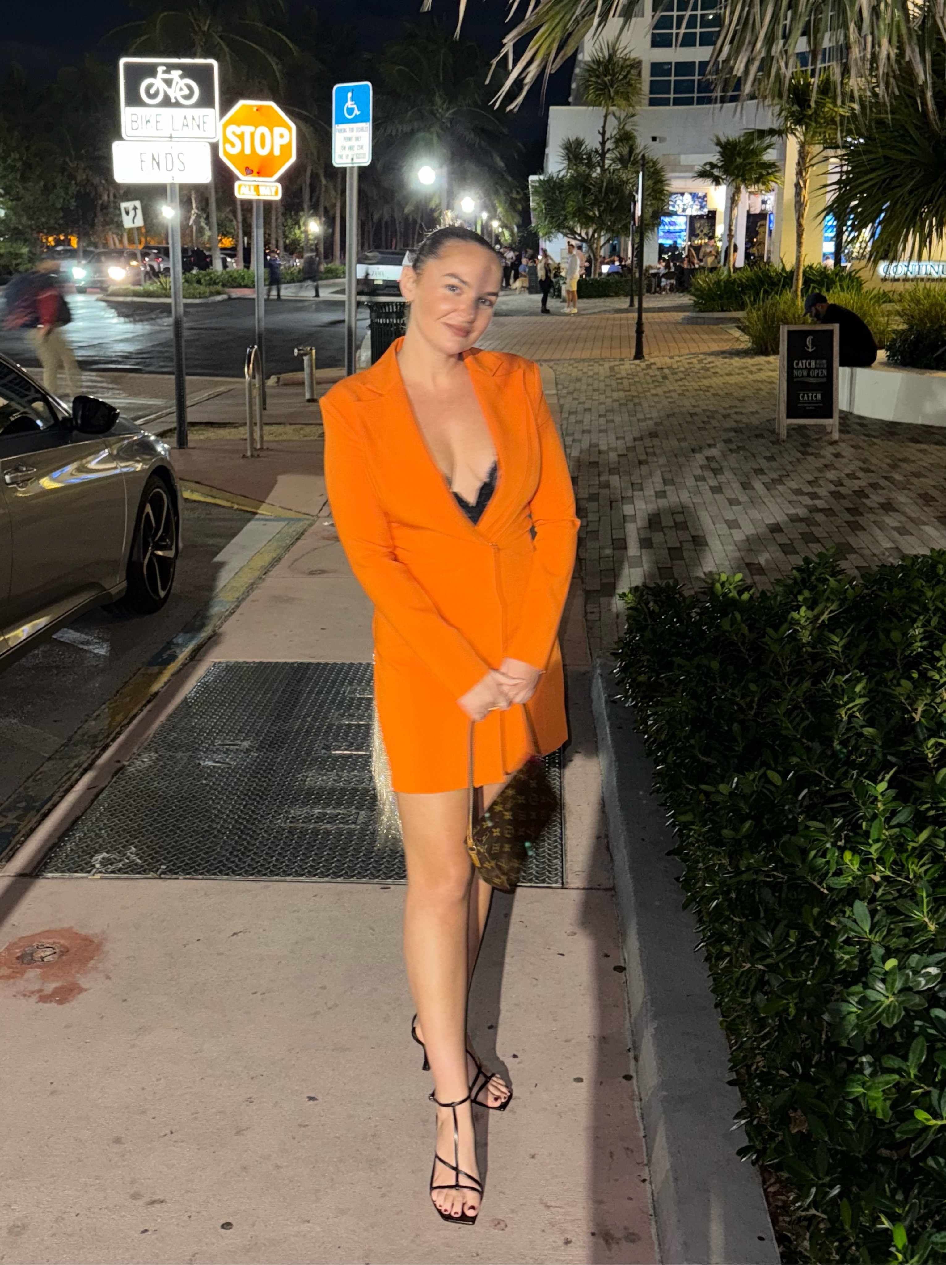 orange dress blazer Short Sleeve Orange Blazer Dress with Bow Detail  Aylinn