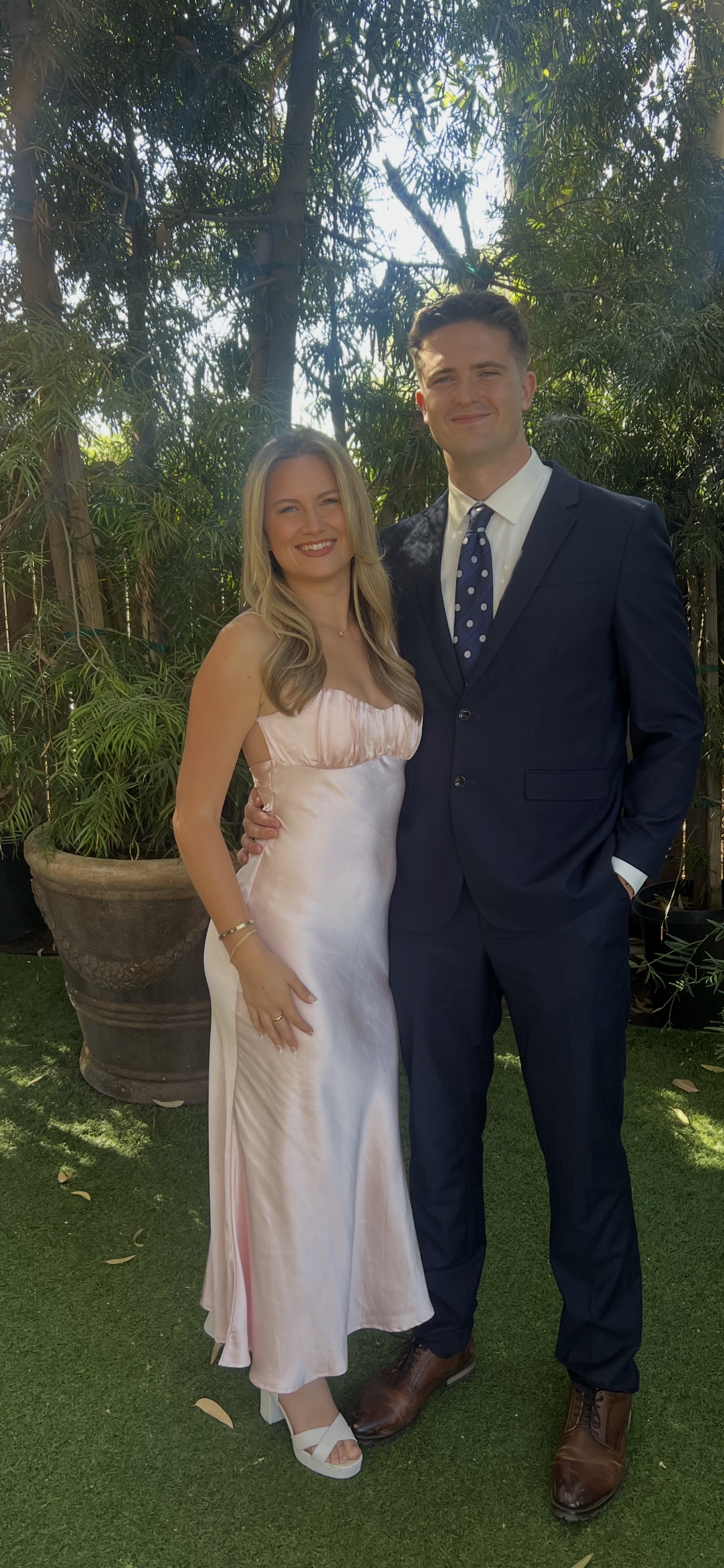 Blush Pink Satin Slip Midi Dress
