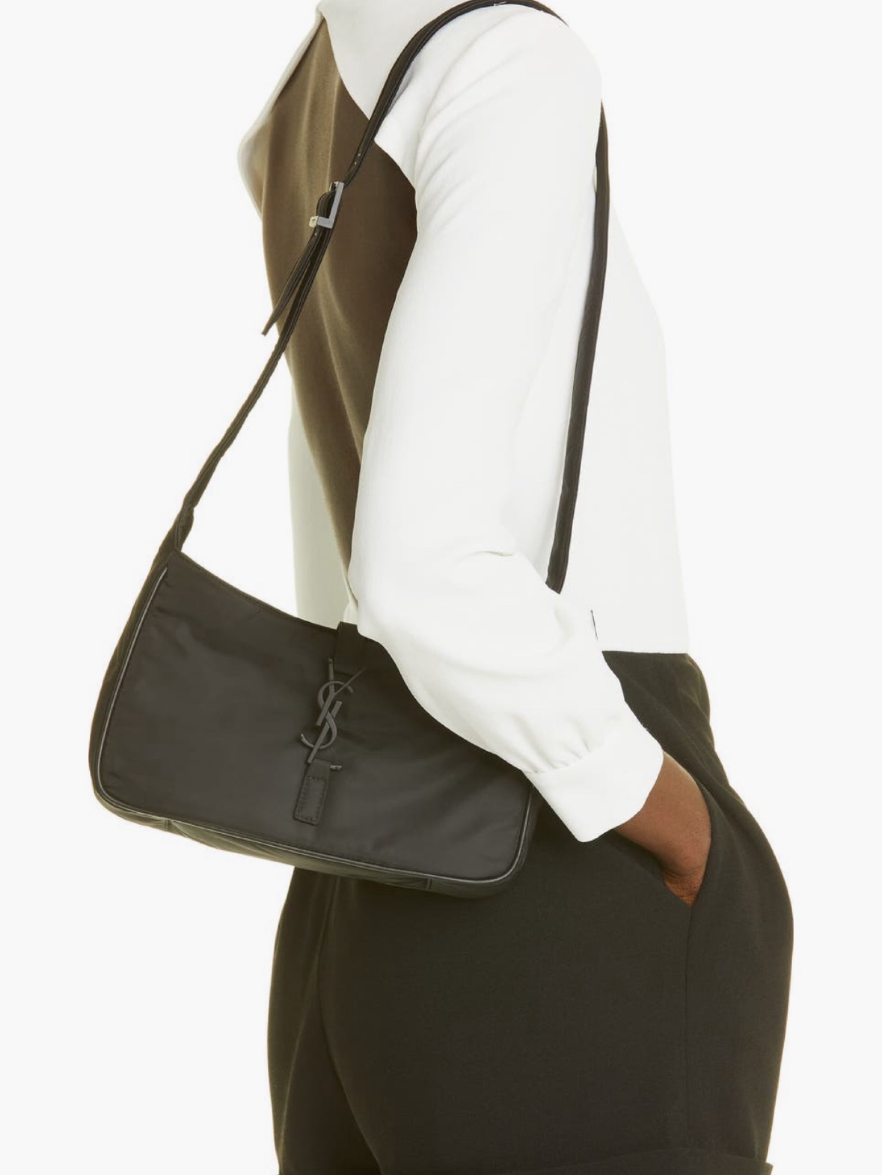 Saint Laurent Le 5脿 7 Nylon Crossbody Bag