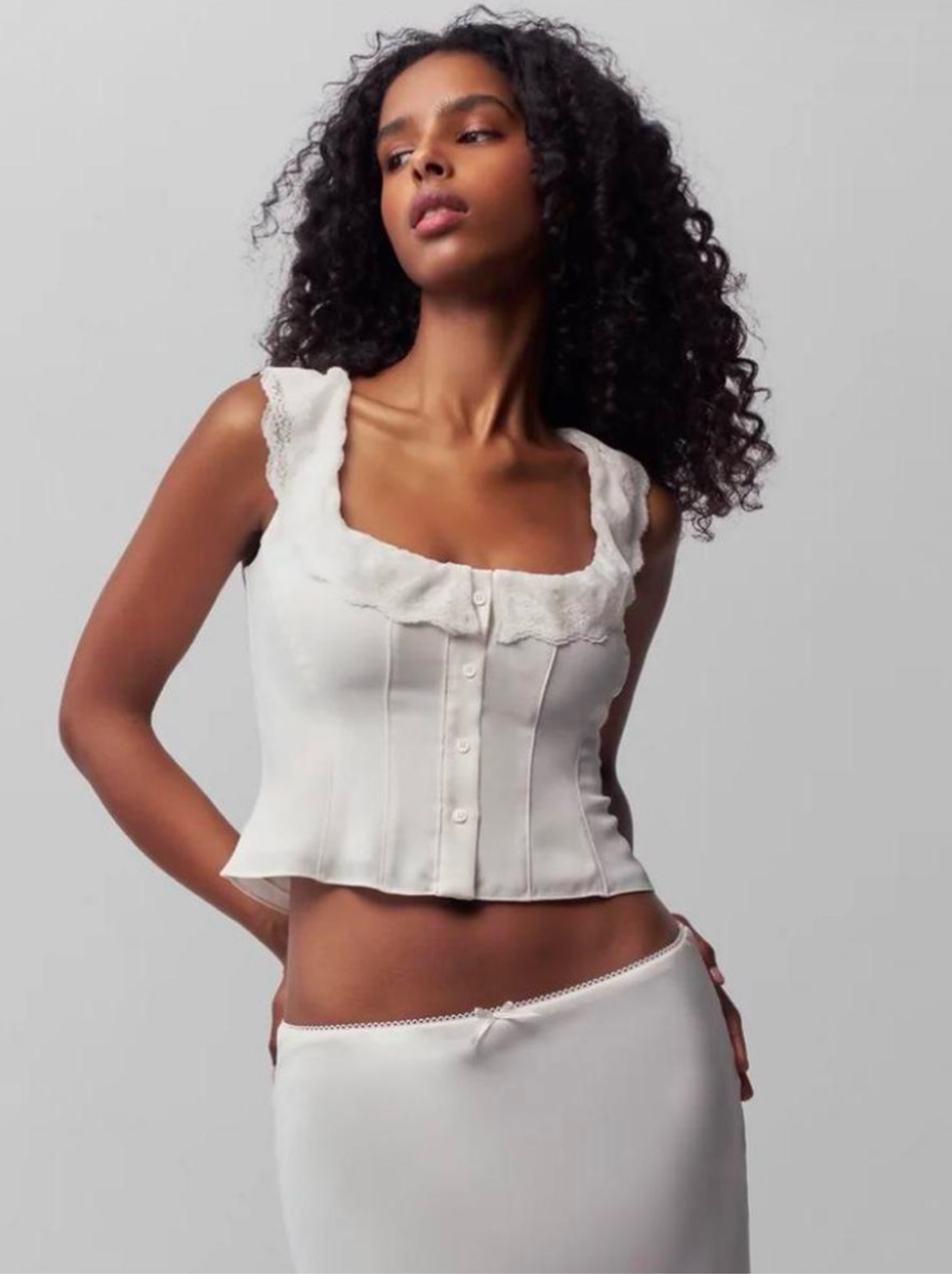 Danielle guizio lace Paloma corset top