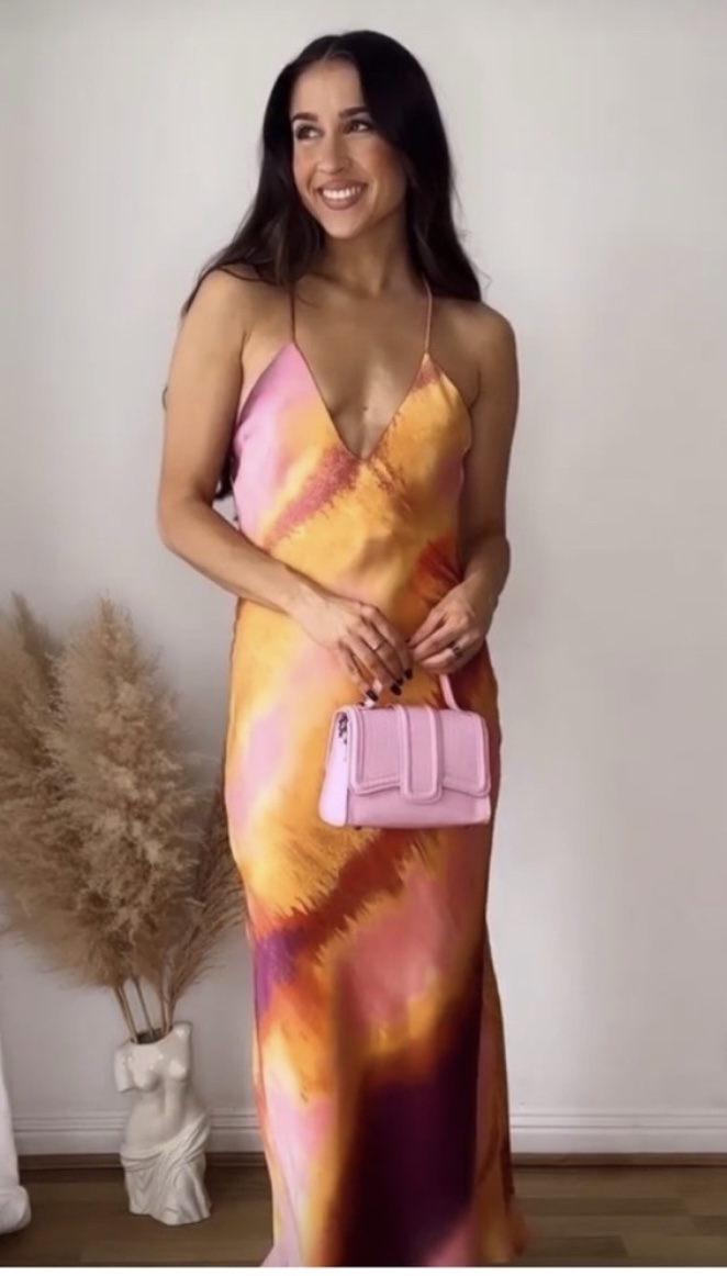 midi purple dress Flynn Midi Dress in Lavender Aquarelle Fleur 4X main image 1