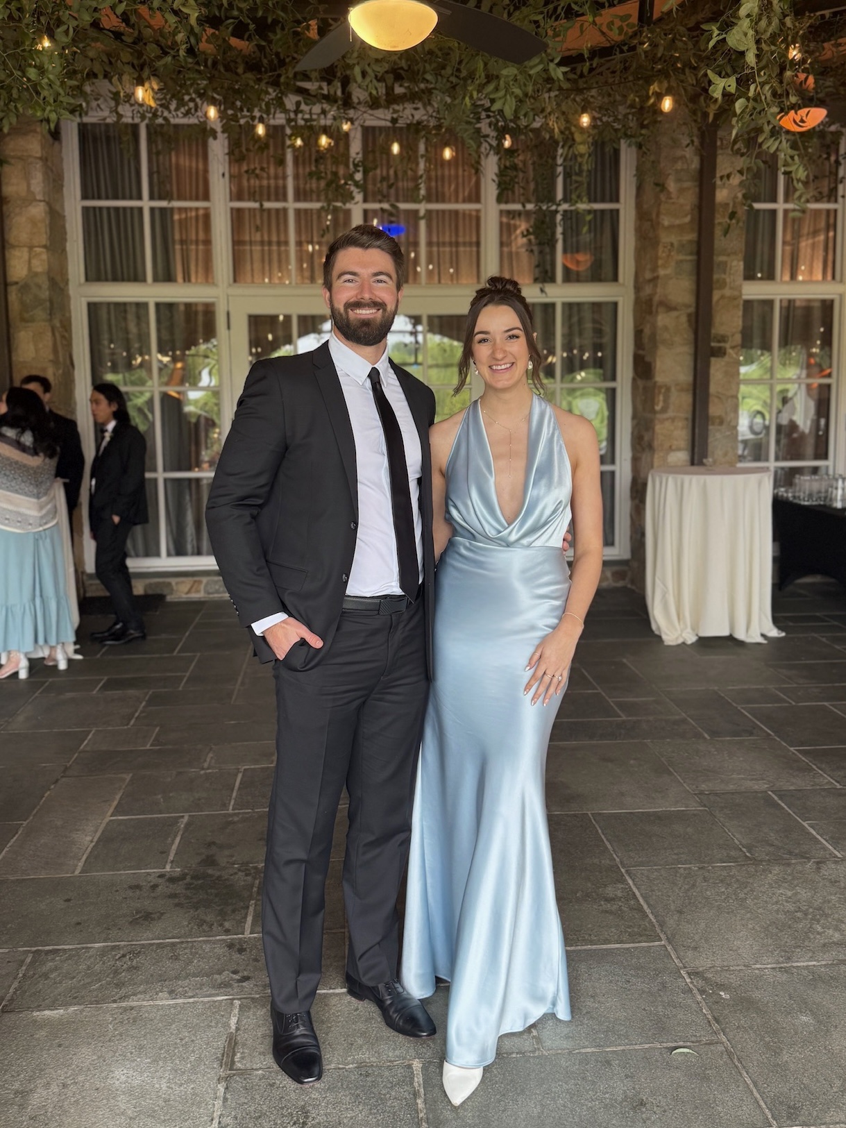 SAU LEE - Pearl Gown in Pastel Blue by Sau Lee - Pickle