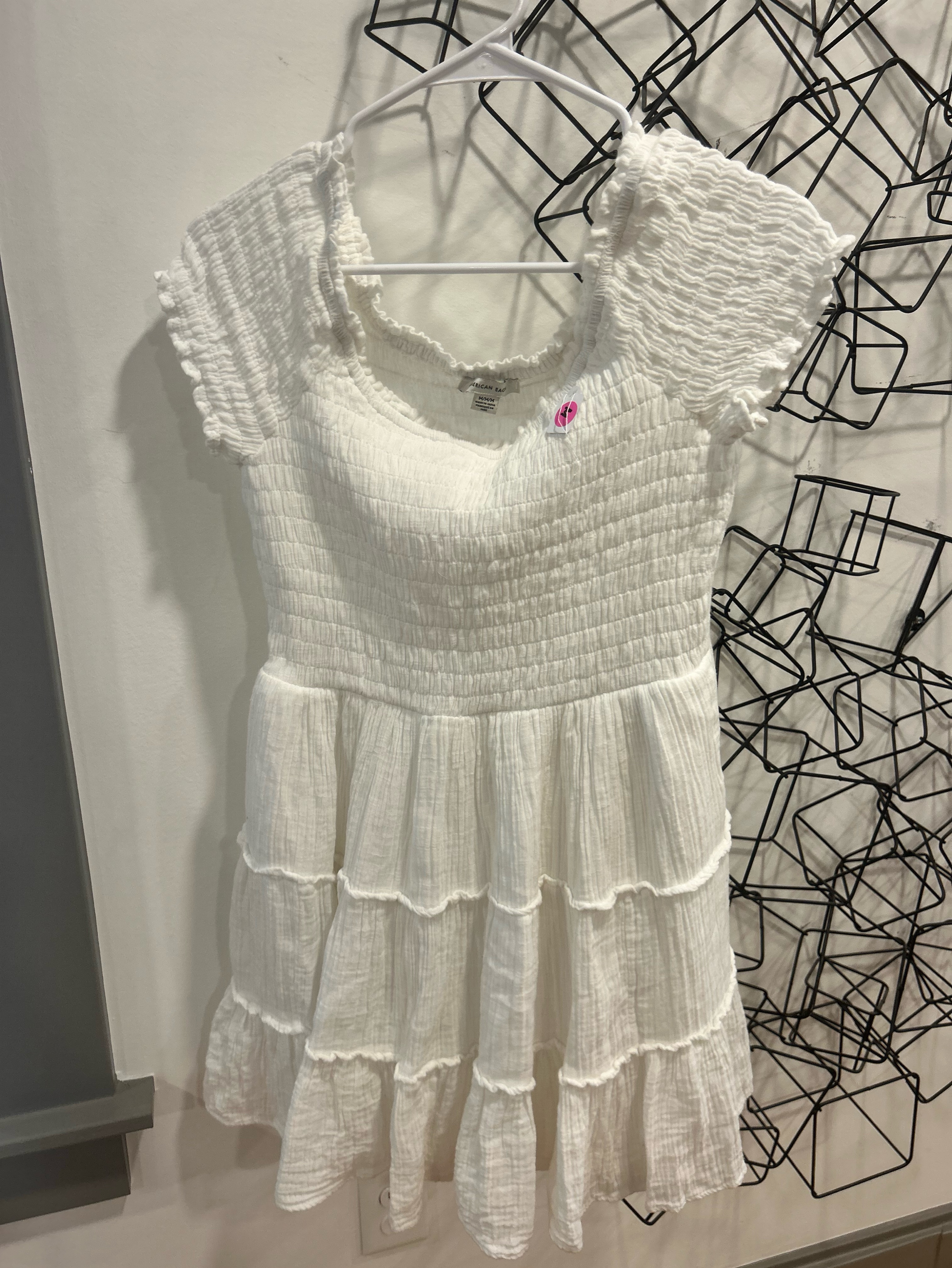 american eagle smocked mini dress AE Off-The-Shoulder Smocked Mini Dress