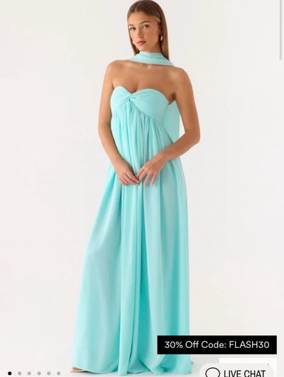 Peppermayo Celestino Scarf Maxi Dress - Aqua by Peppermayo | Pickle