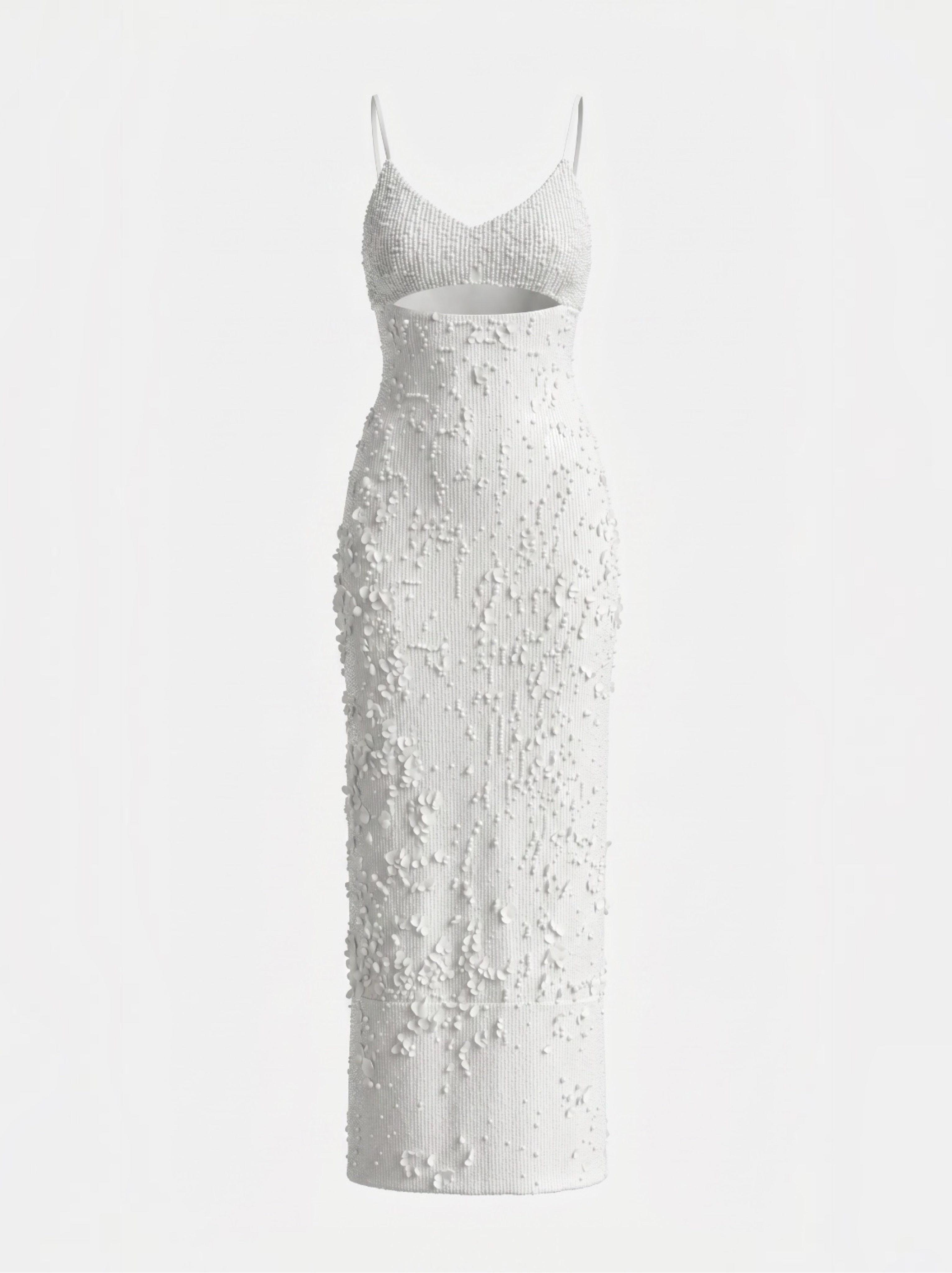 Alice + Olivia Valli Cutout Sequined Mesh Maxi Dress