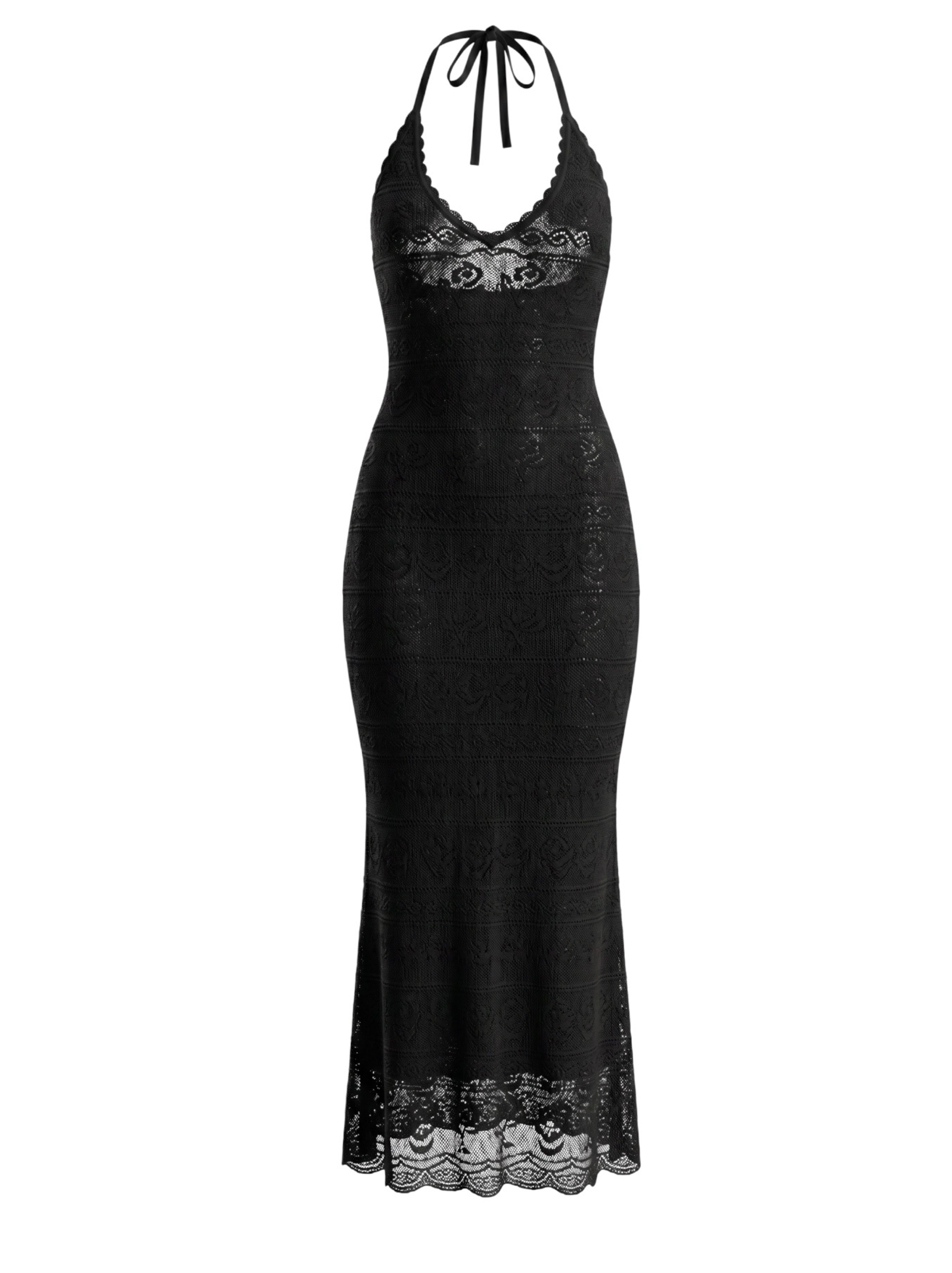 LoveShackFancy Gillian Midi Lace Dress