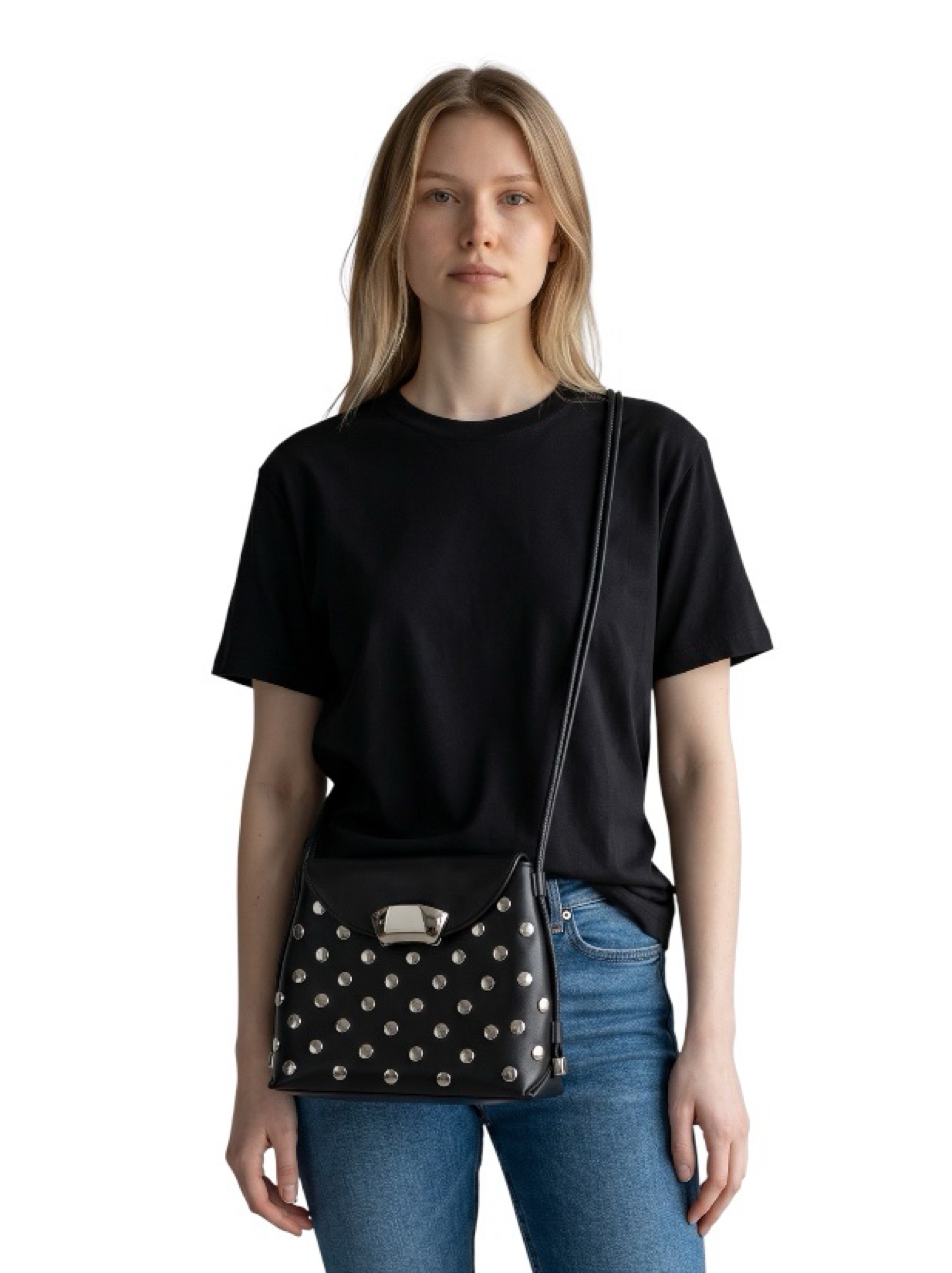 3.1 Phillip Lim ID Petite Soft Shoulder Bag with Studs