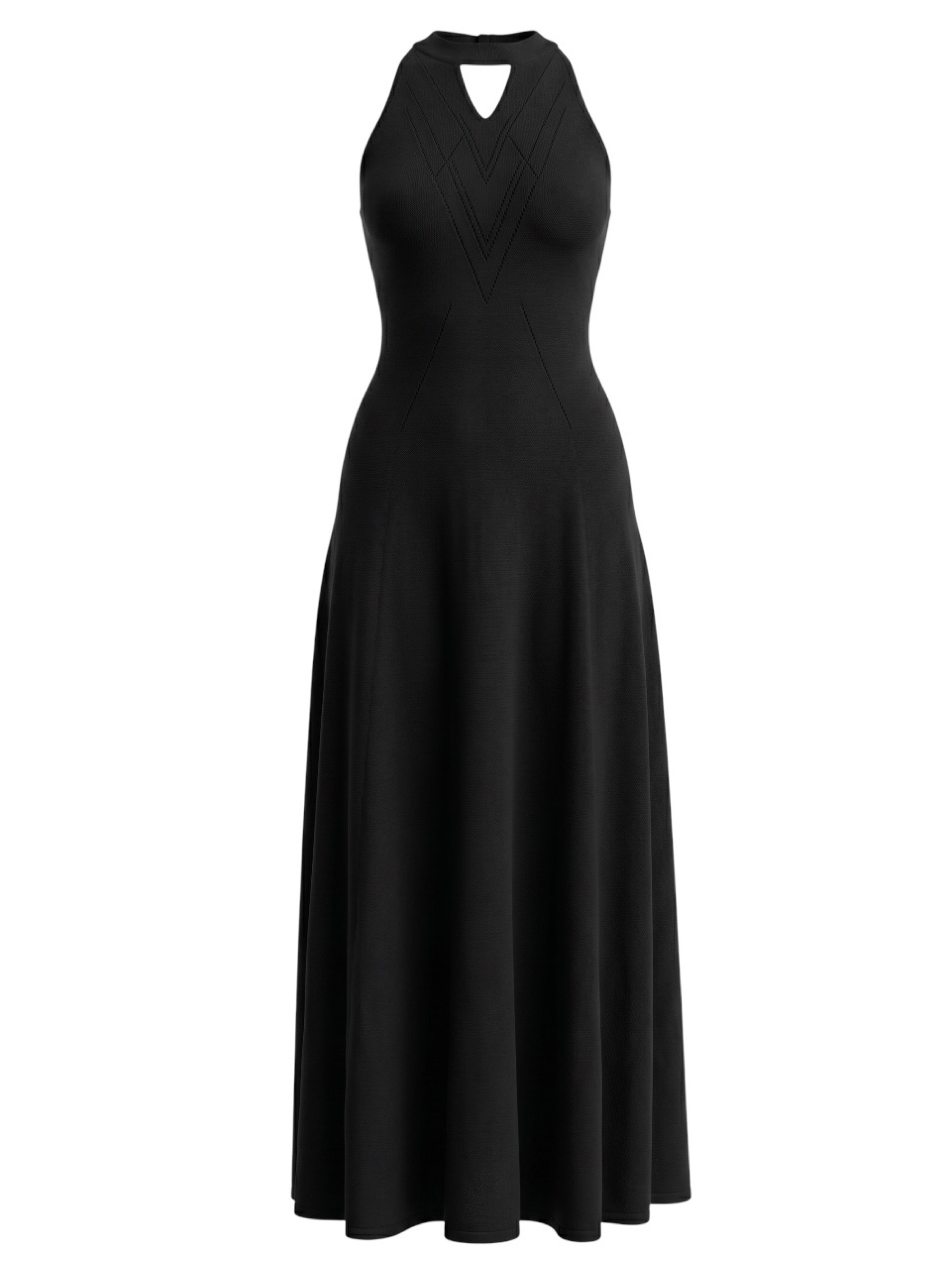 Solid & Striped Nadia Open Back Maxi Dress Noir Medium