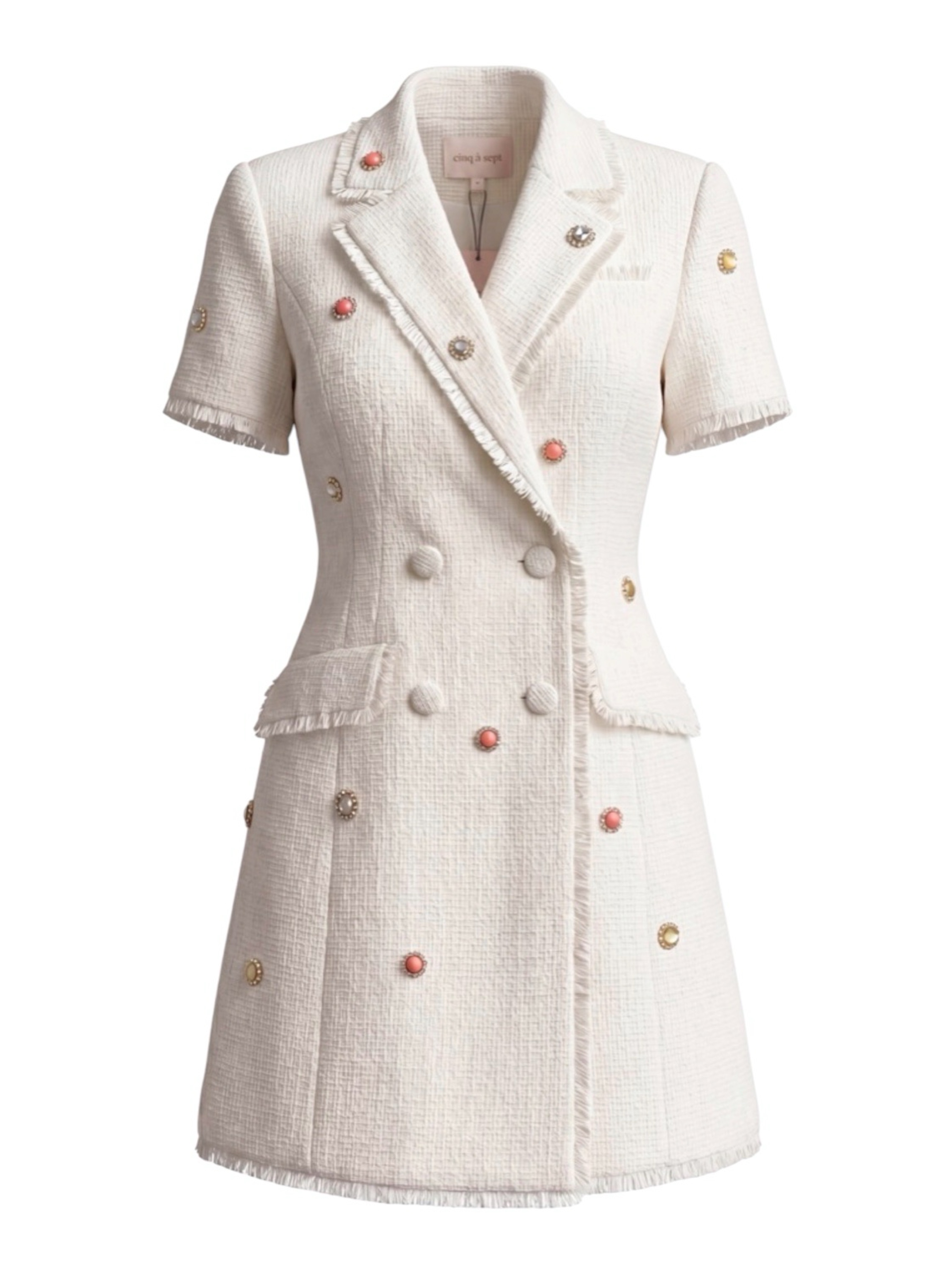 Cinq à Sept Jewelry Box Joel Short Sleeve Dress Gardenia Multi 6