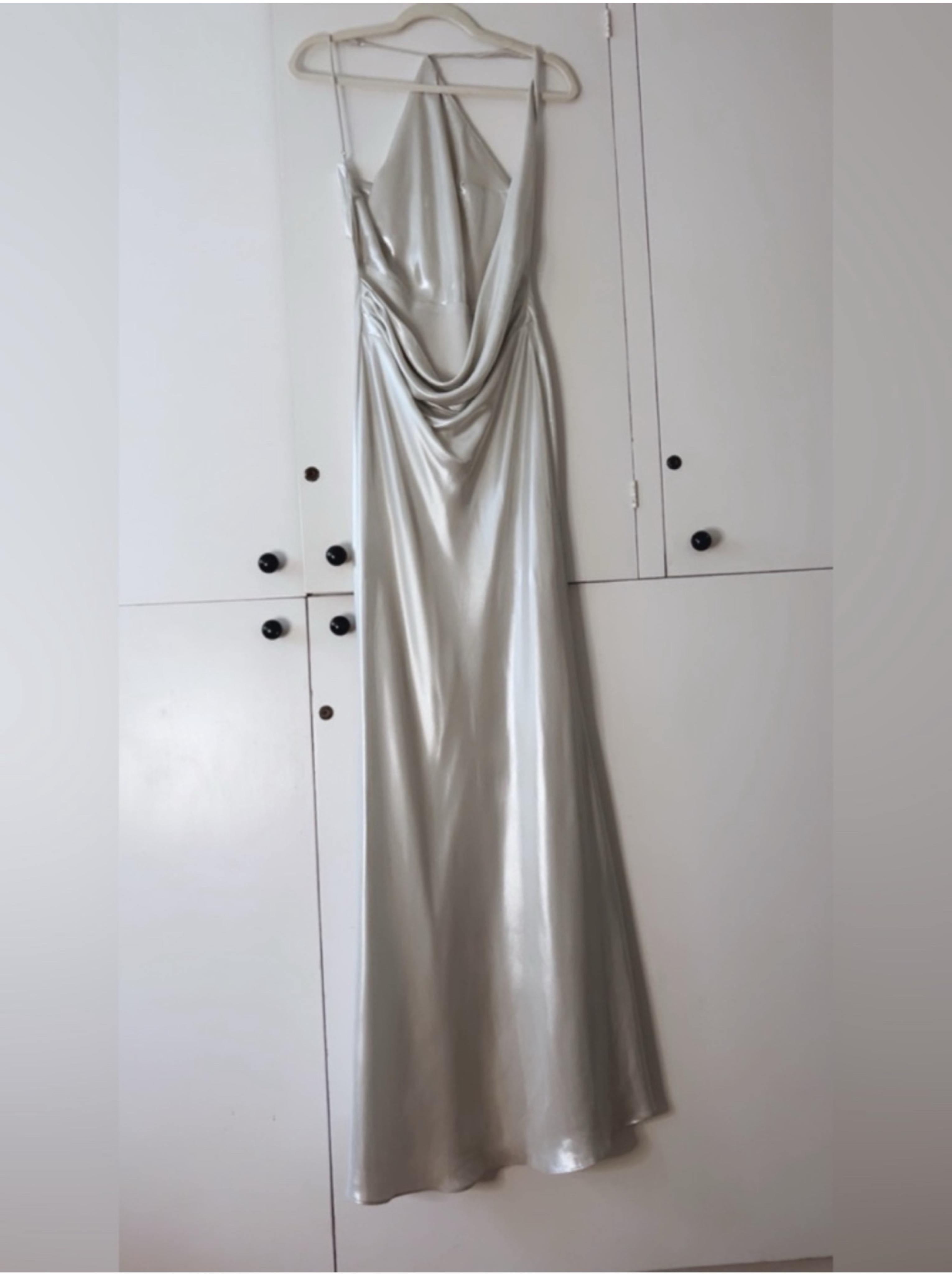 metallic draped dress zara Zara Metallic Thread Draped Print Dress Size XS