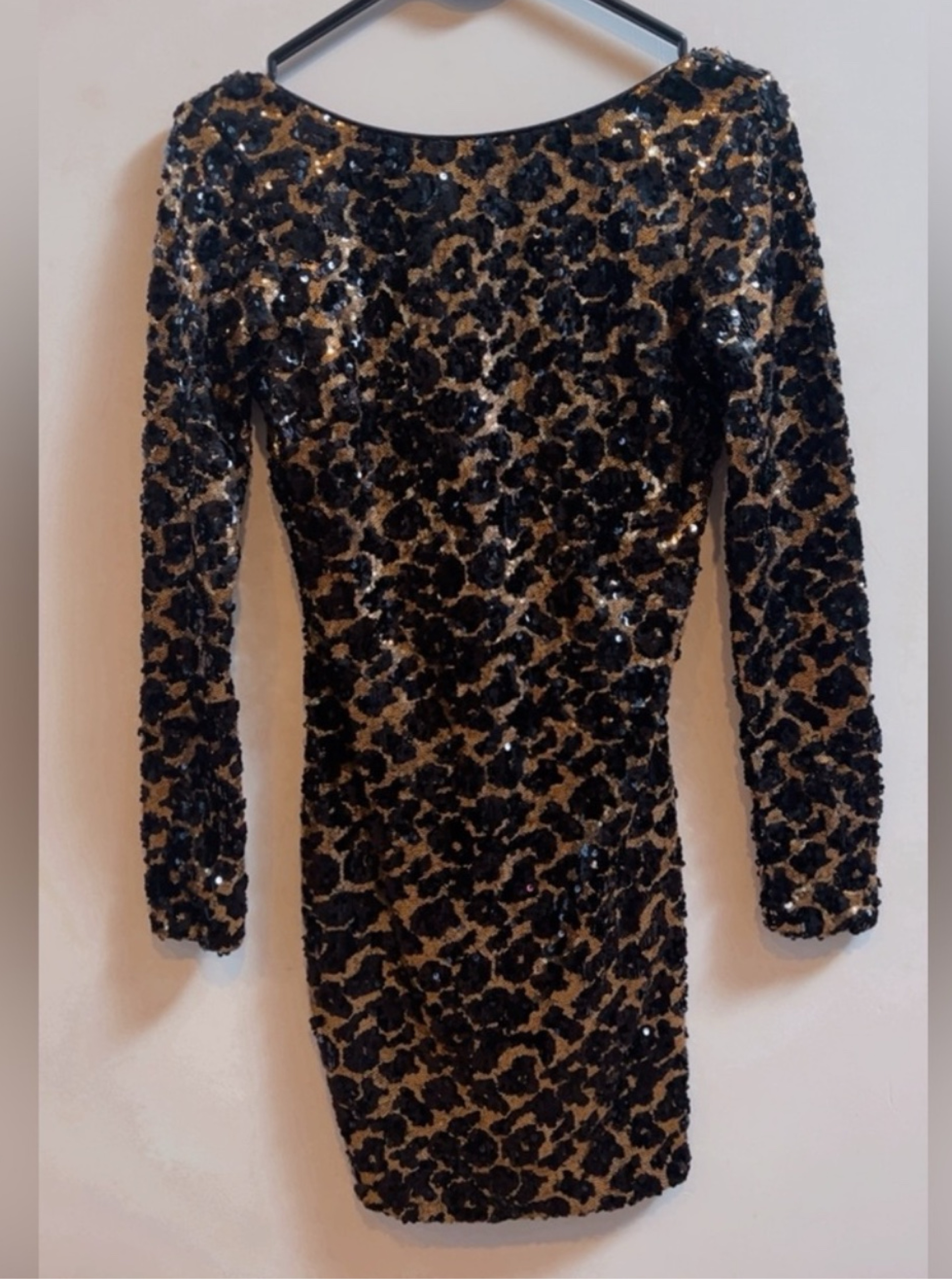 dress the population leopard dress Dress the Population Women's Miranda Sequin Strapless Gown - Natural