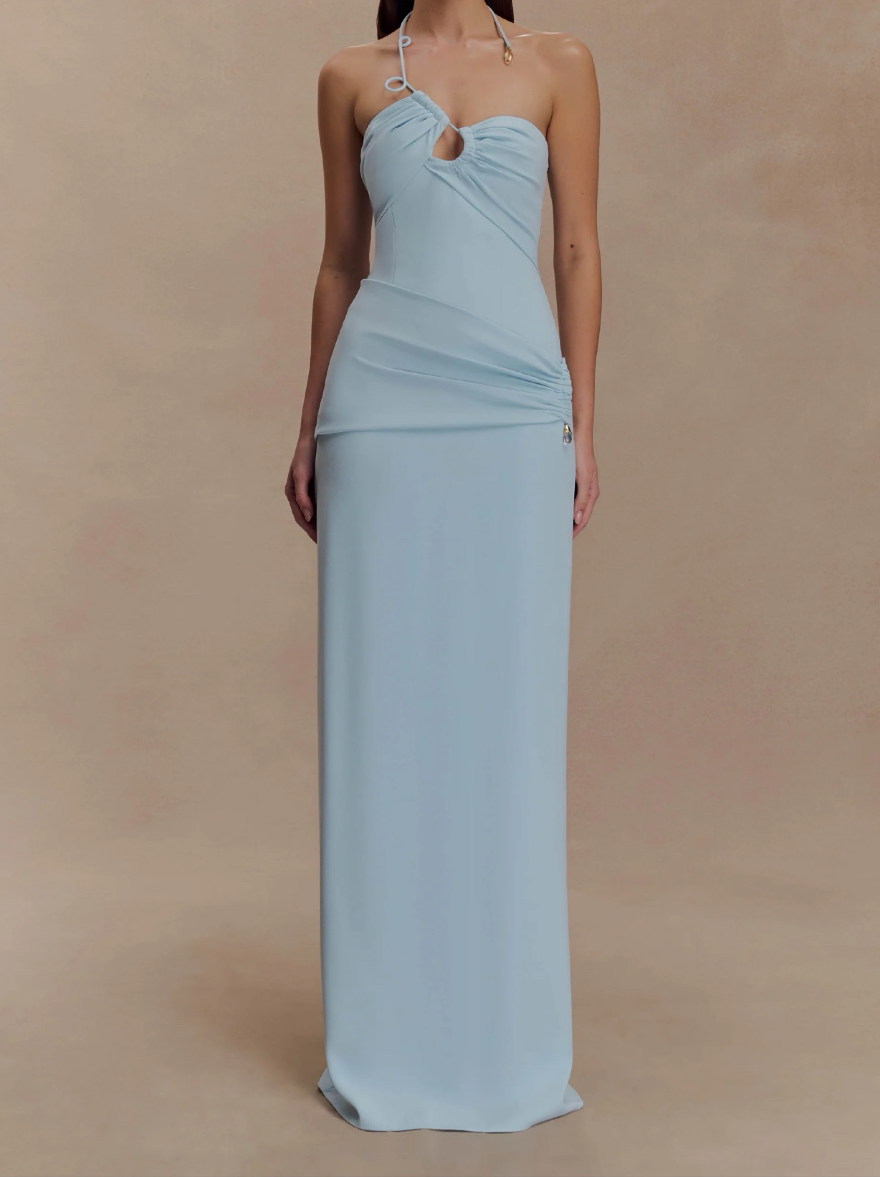 Meshki Lalia Teardrop Maxi Dress in Powder Blue by Meshki - Pickle