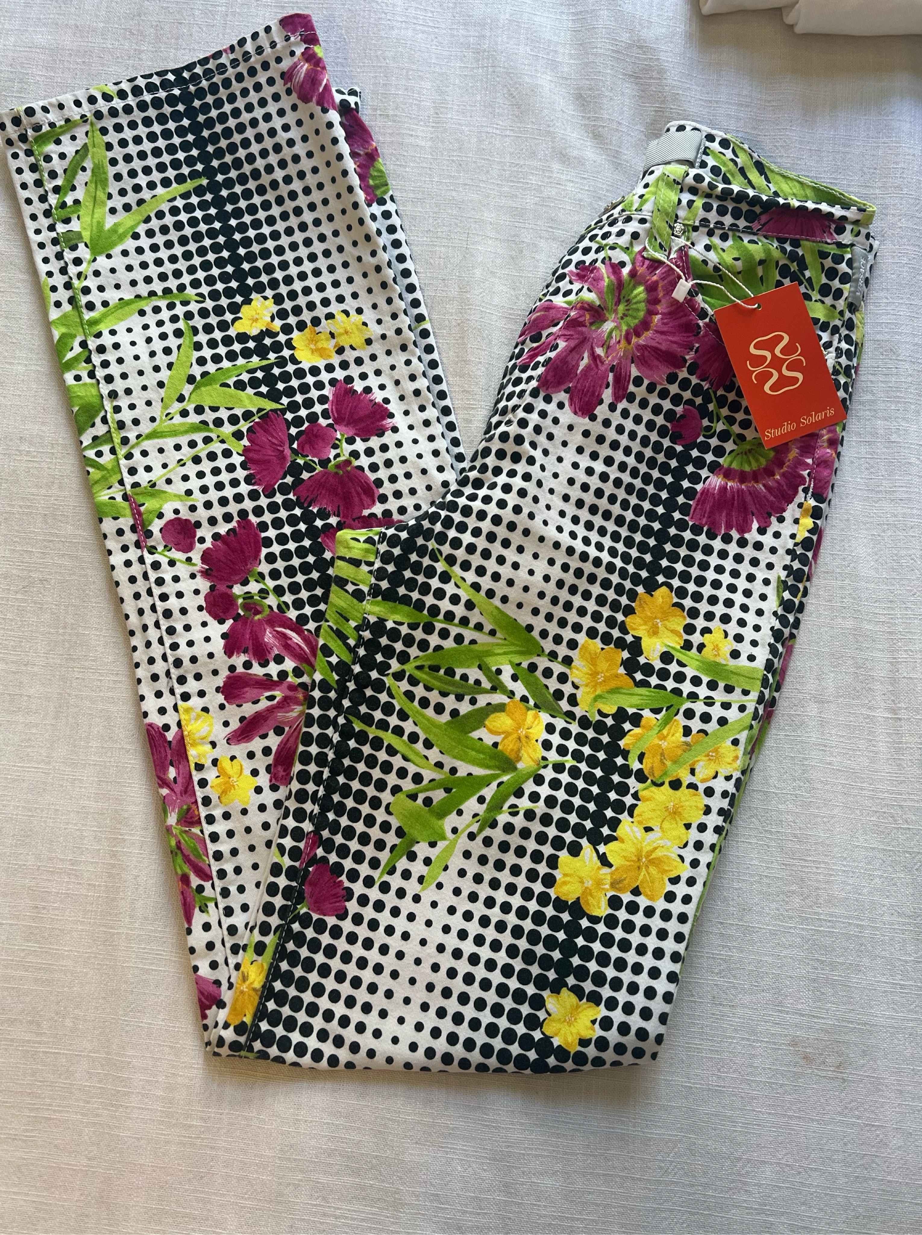 versace vintage floral pants by Versace Jeans Couture - Pickle