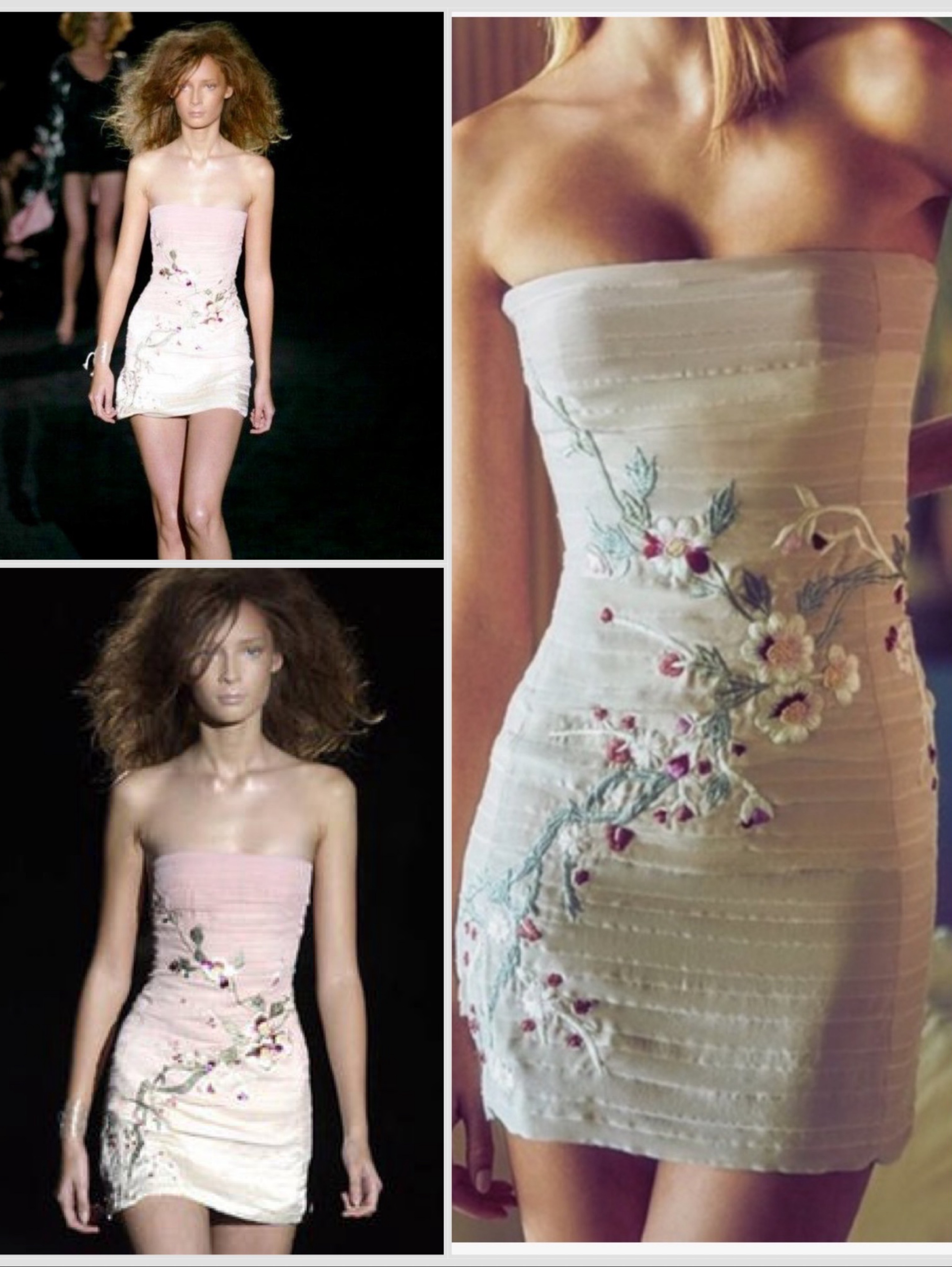 Alexis Asuka Pink Strapless Embroidered Mini Dress