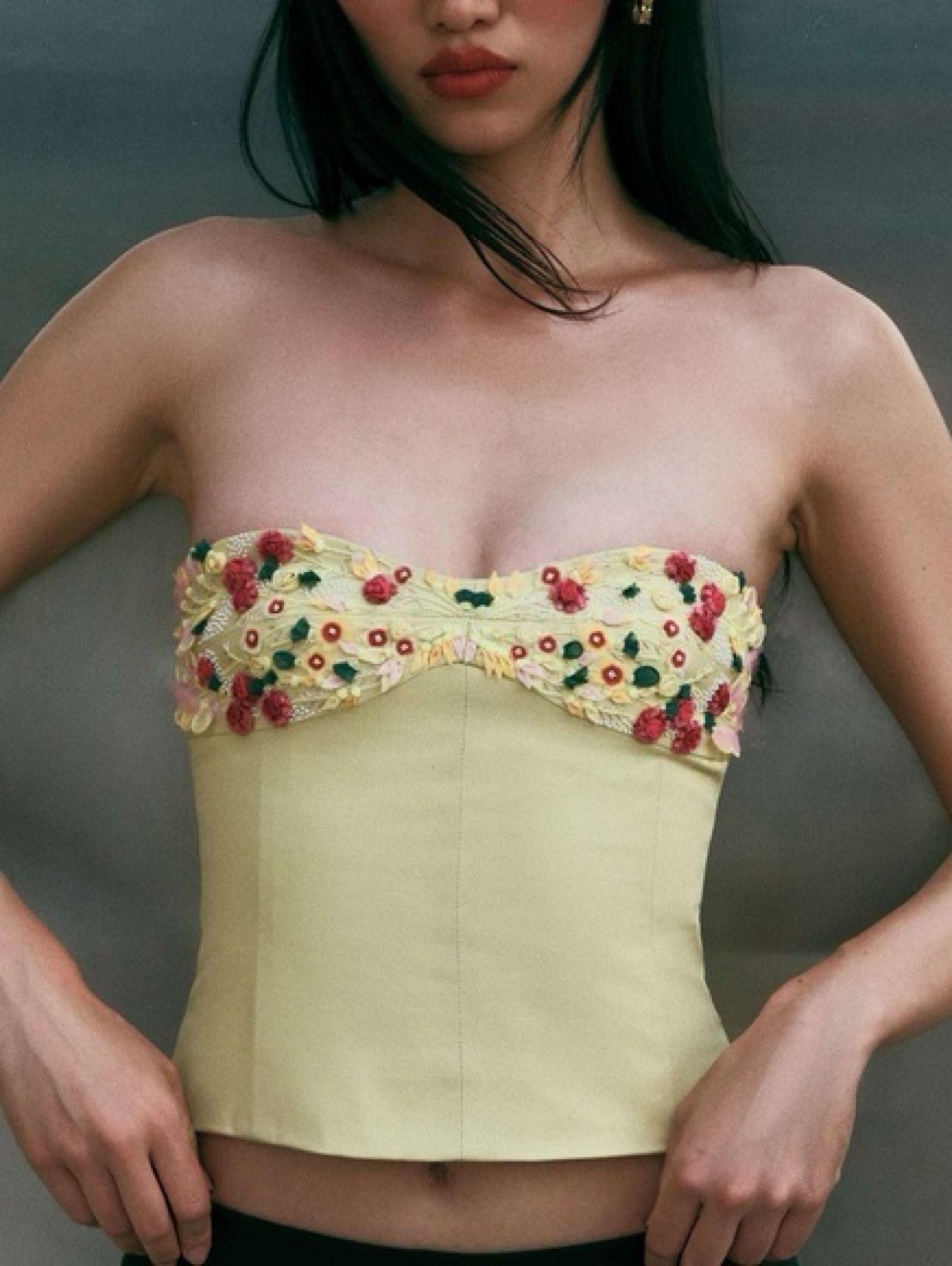 Orseund Iris Yellow Bouquet Bustier