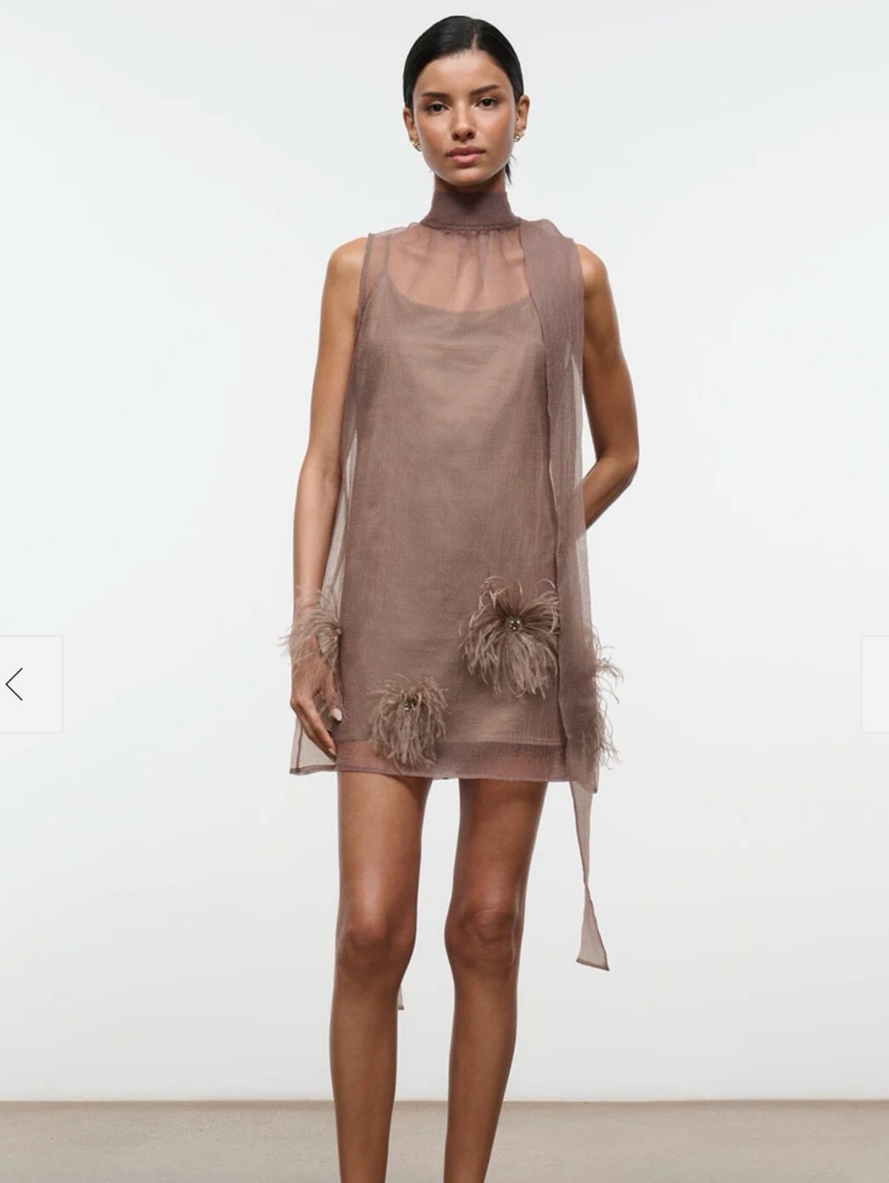 staud sheer dress STAUD, Calluna Dress in Earth, Size XS