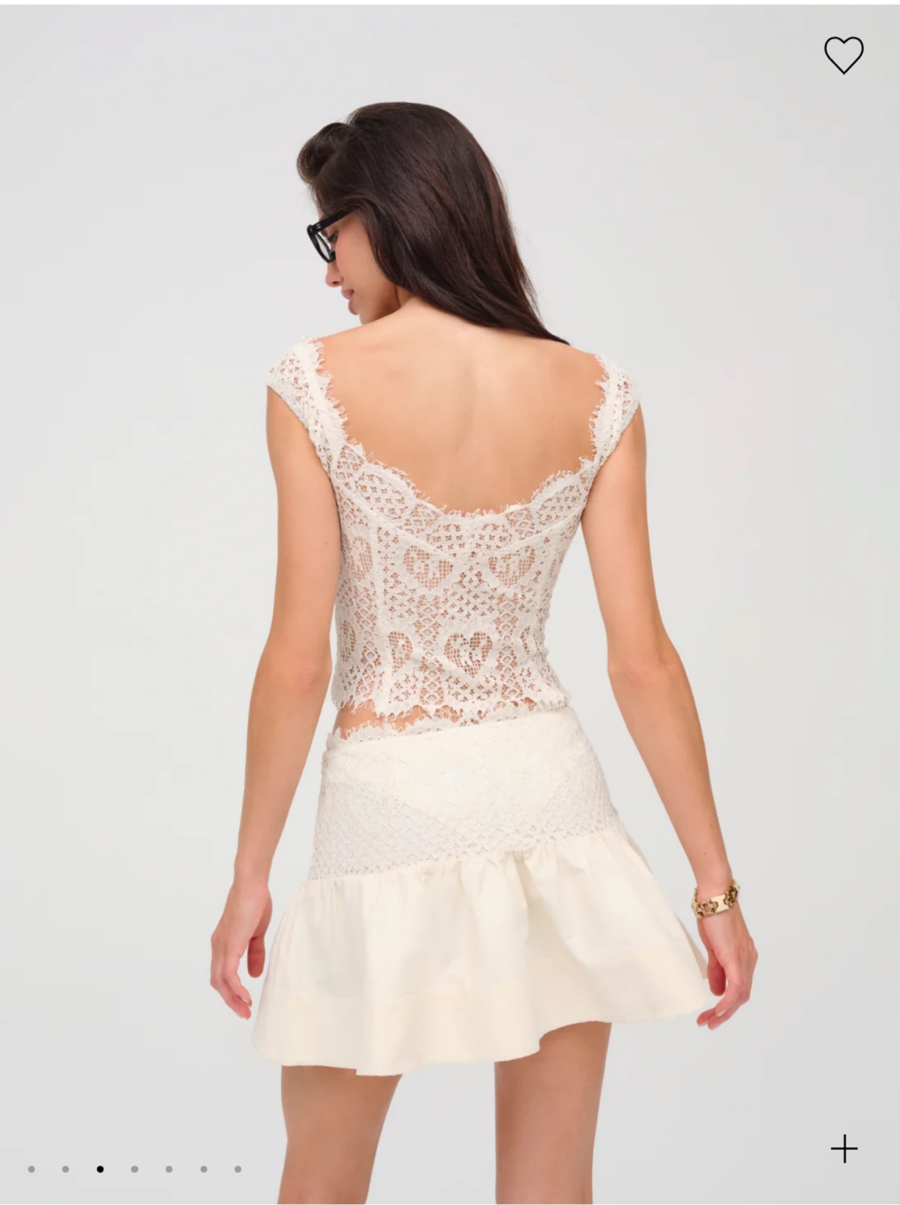 For Love & Lemons Doily Lace Top & Mini Skirt by For Love & Lemons