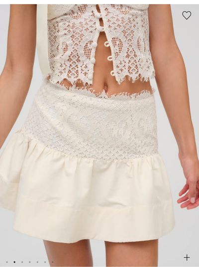 For Love & Lemons Doily Lace Top & Mini Skirt by For Love & Lemons