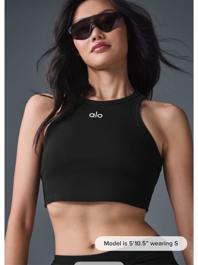 ALO Aspire Tank — Black/White XS by Alo Yoga | Pickle