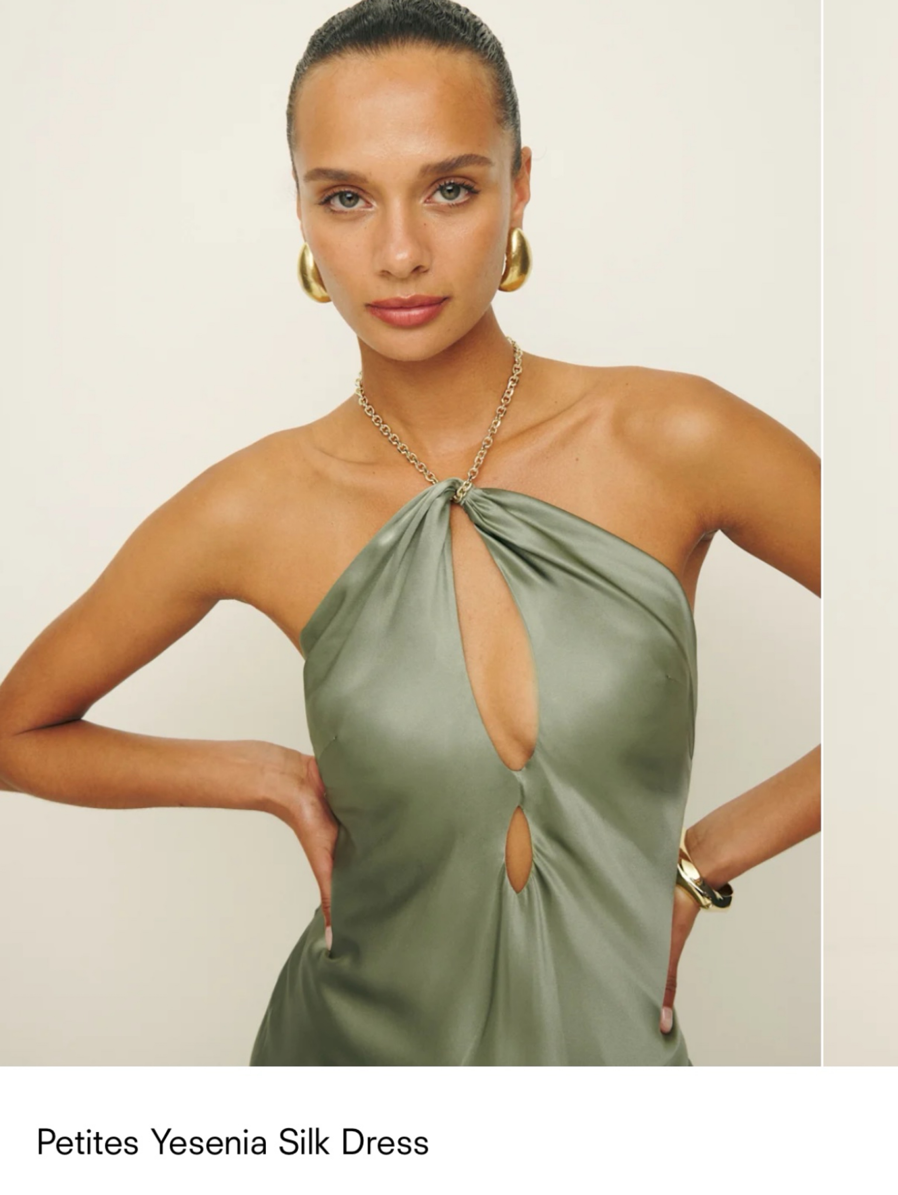 petites yesenia silk dress Reformation Yesenia Silk Dress by Reformation