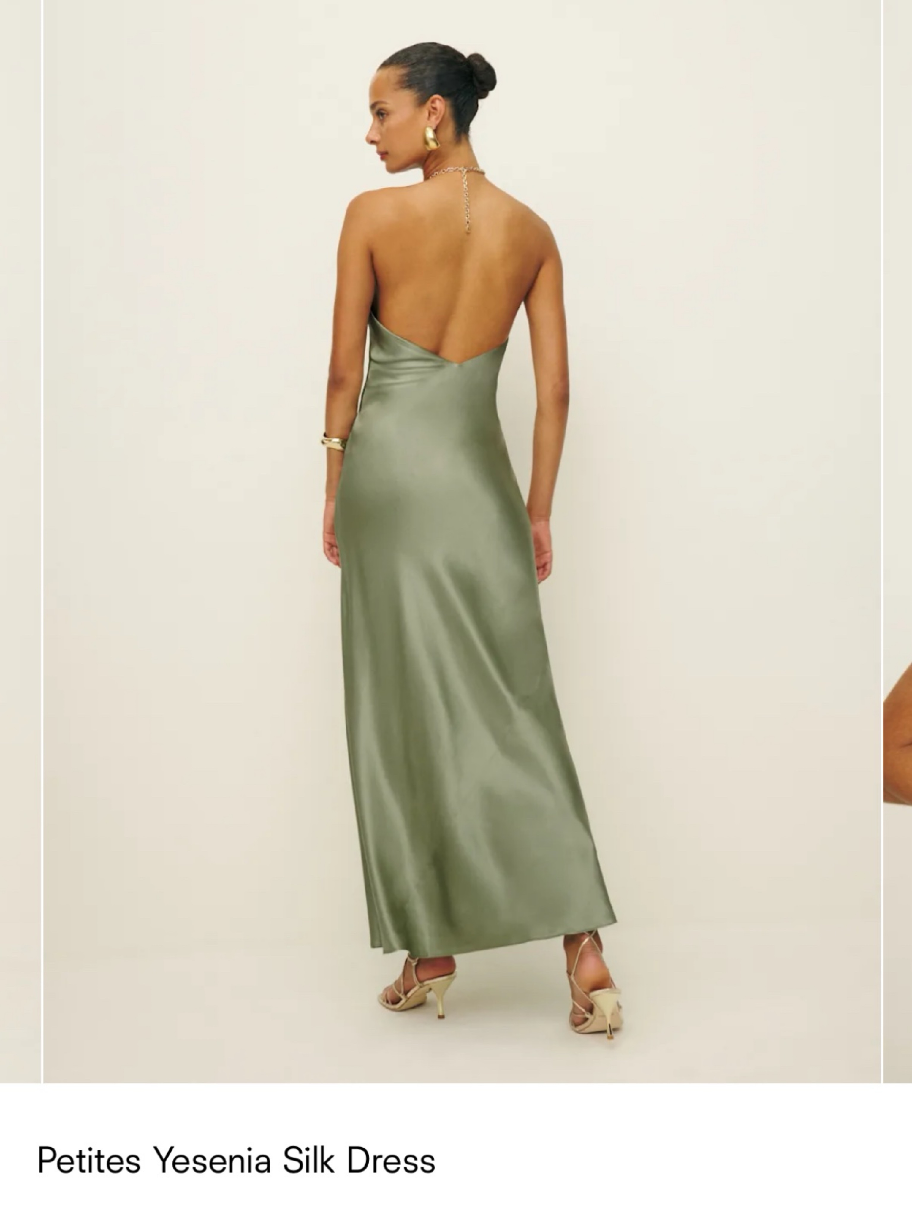 petites yesenia silk dress Reformation Yesenia Silk Dress by Reformation