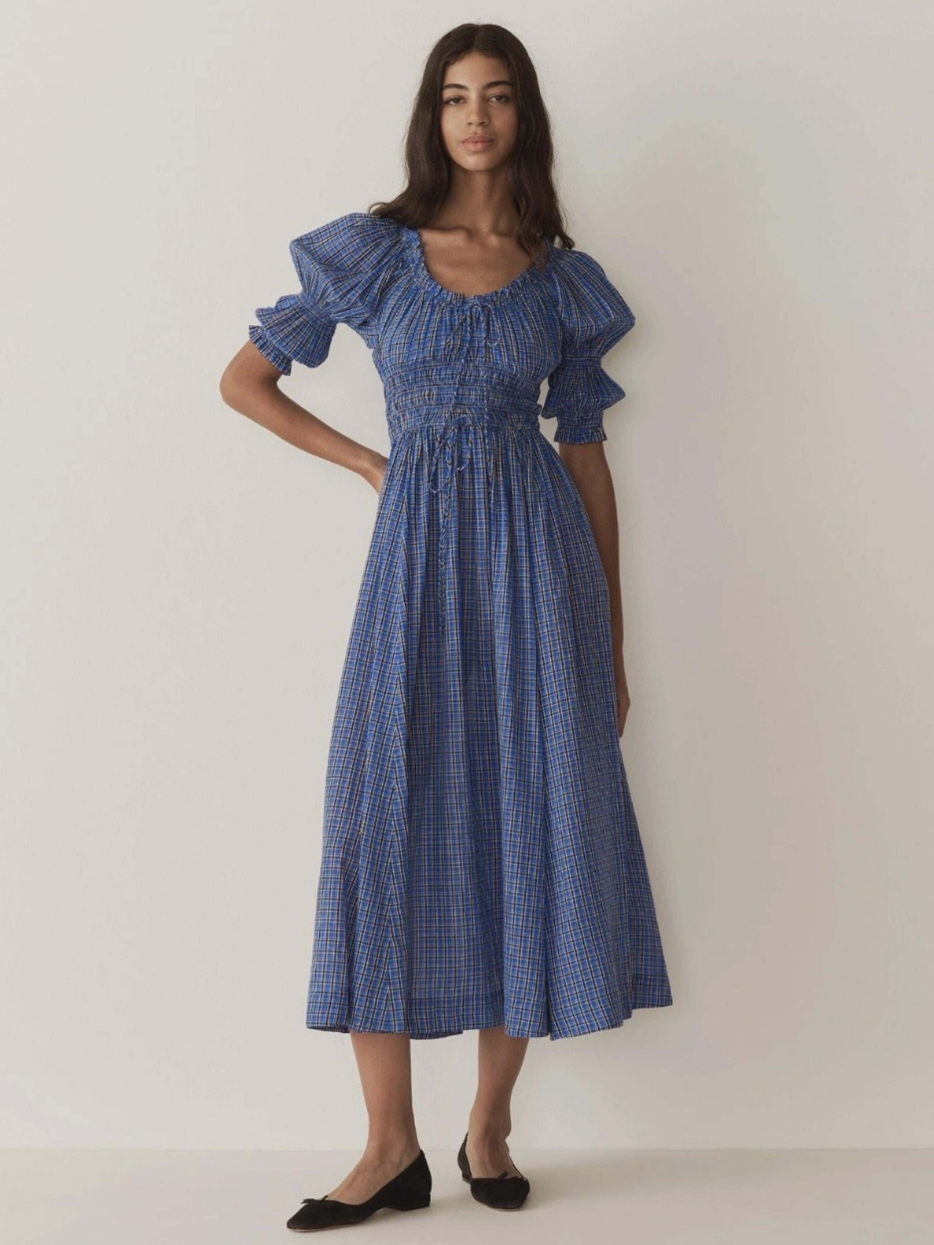 doen blue gingham dress ITEM:Doen Sora Dress Summer 2021 COLOR: Blue gingham SIZE:XS CONDITION:NWT PRICE: 325 Will accept offers after 24 hours SHIPPING: 10 MATERIAL: 53% BCI Cotton, 47 % Viscose SELLER: @rubyrae