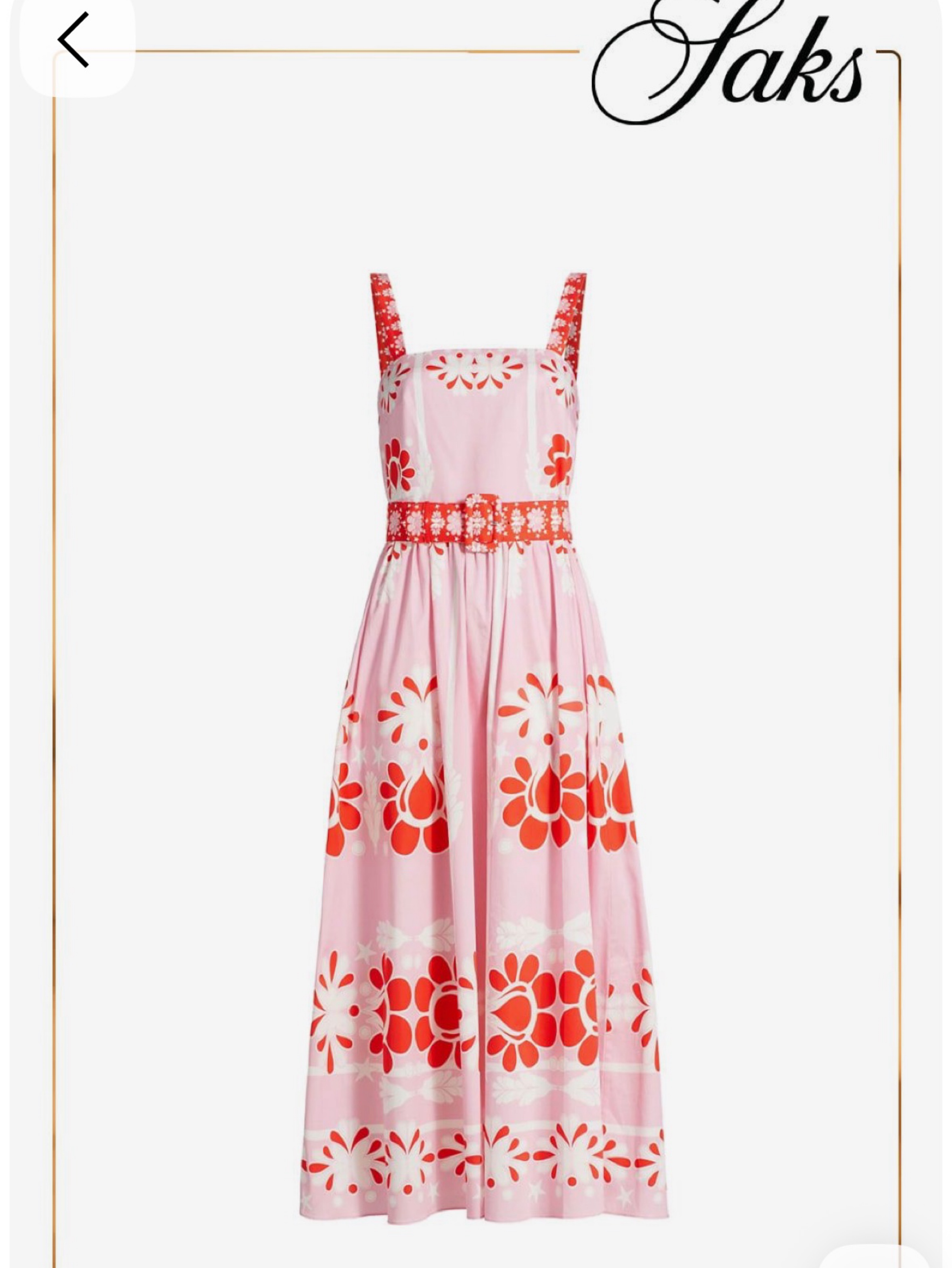 Pink and Red Midi Dress