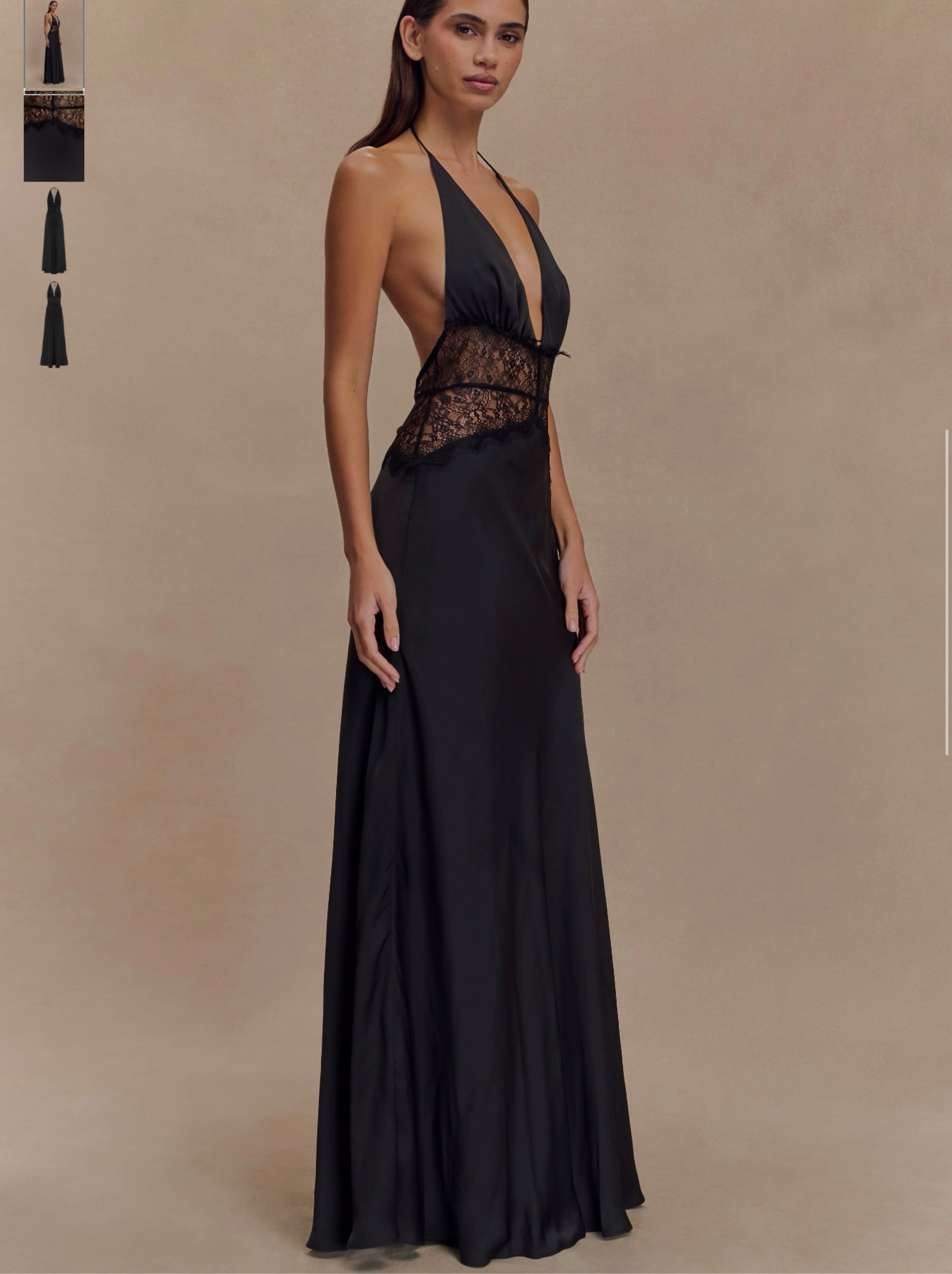 Black Meshki Dinah Lace Maxi Dress