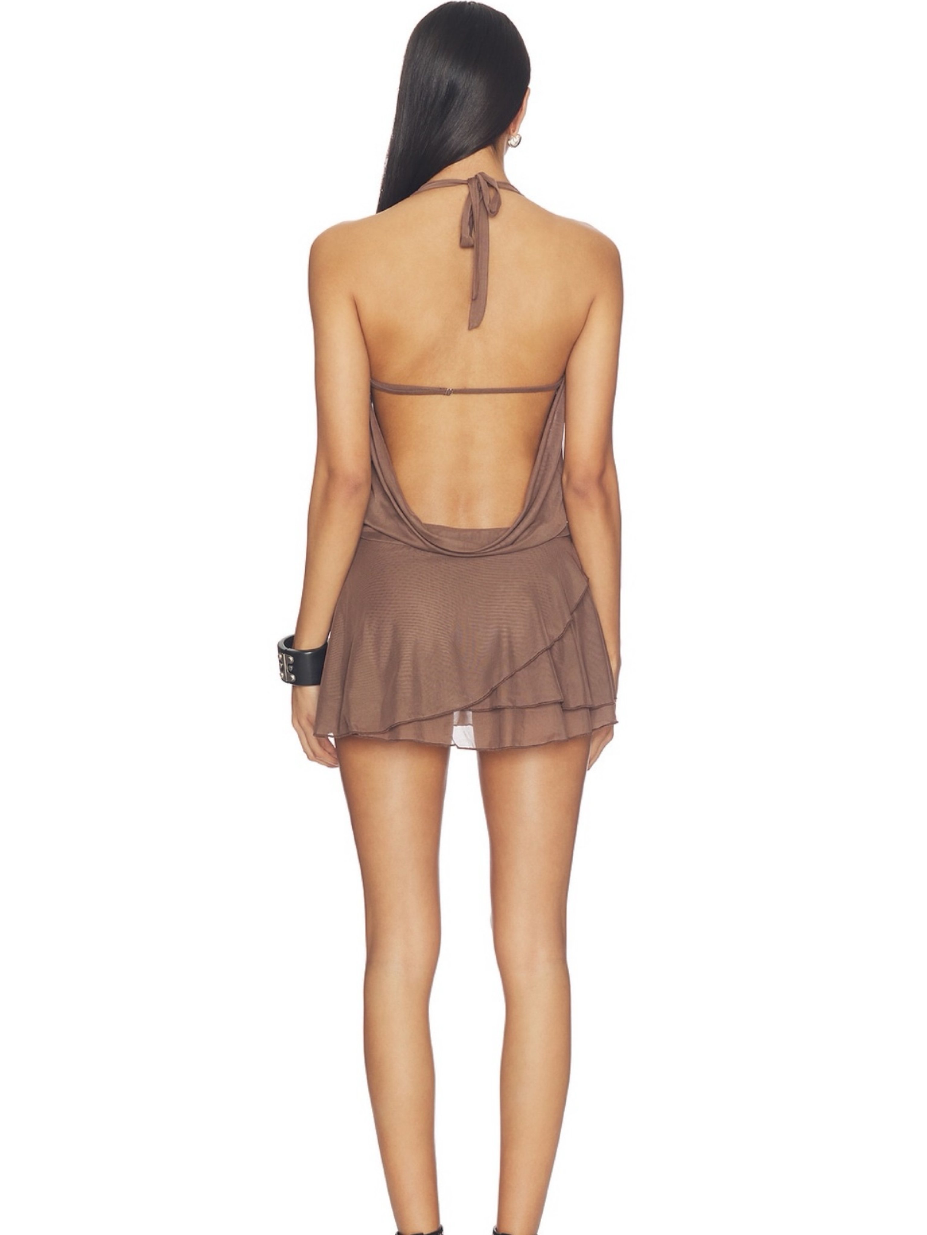 halter mini dress revolve Satin Halter Mini Dress: Sleeveless