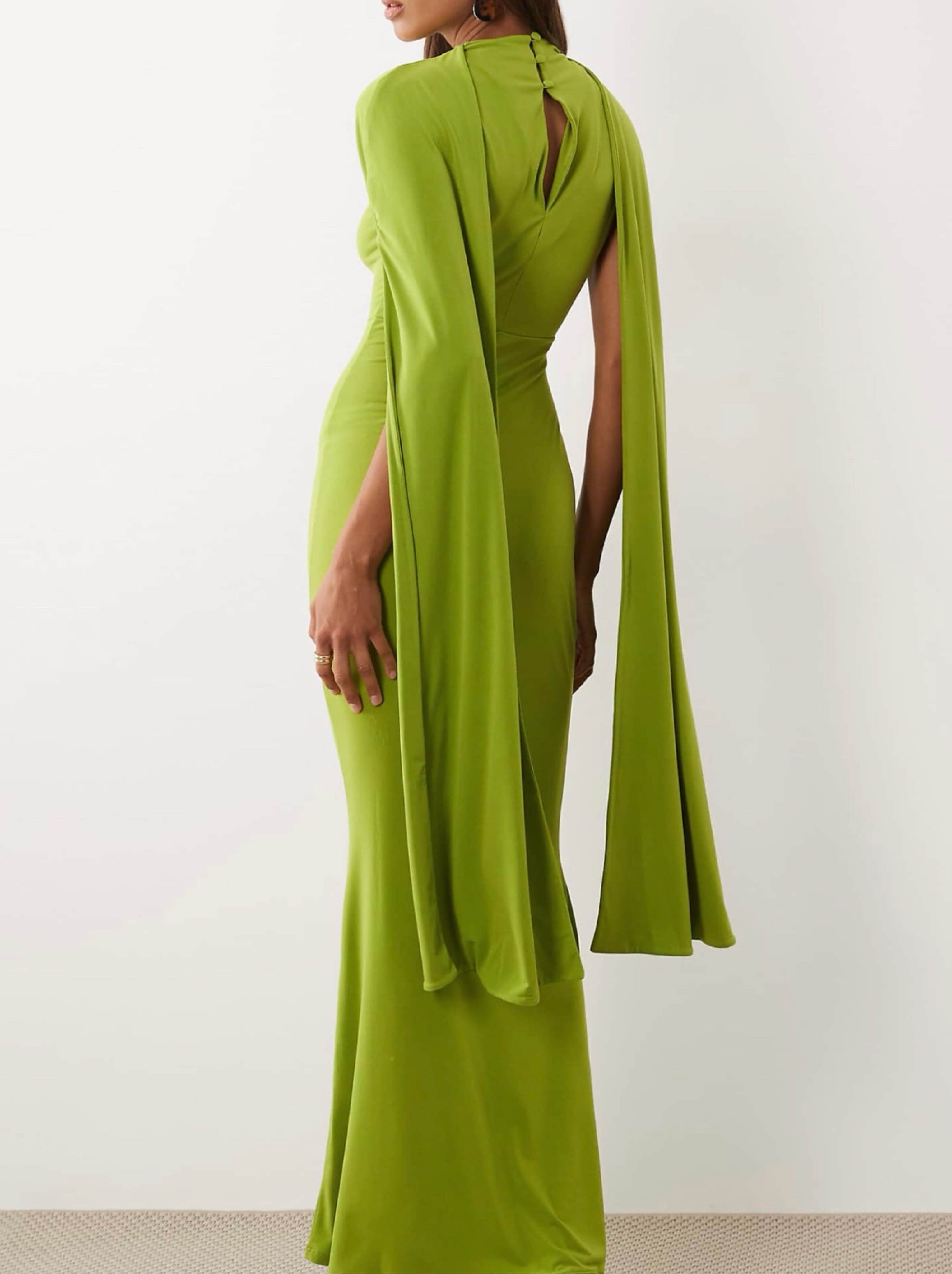 asos design short sleeve slinky maxi dress ASOS Design - Draped Maxi Dress - Women - Polyester/Elastane - 0 US