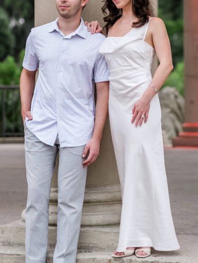 White Asymmetrical One-Shoulder Maxi Dress by Significant Other