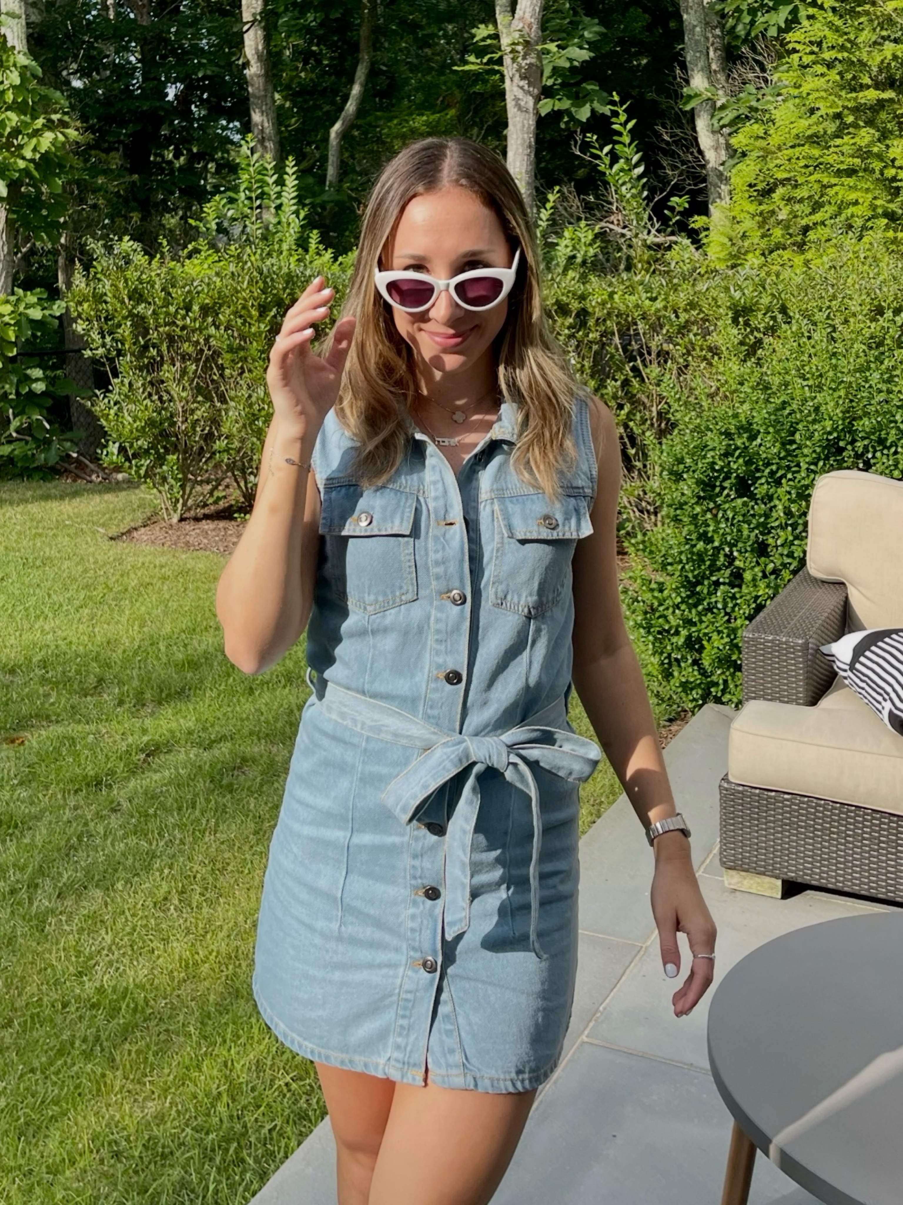 light wash denim dress Elodie Dress in Light Wash Denim M