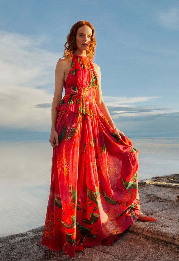 farm rio sleeveless floral maxi dress FARM Rio, Poppy Flowers Maxi dress, Women, Yellow, S, Dresses, Viscose