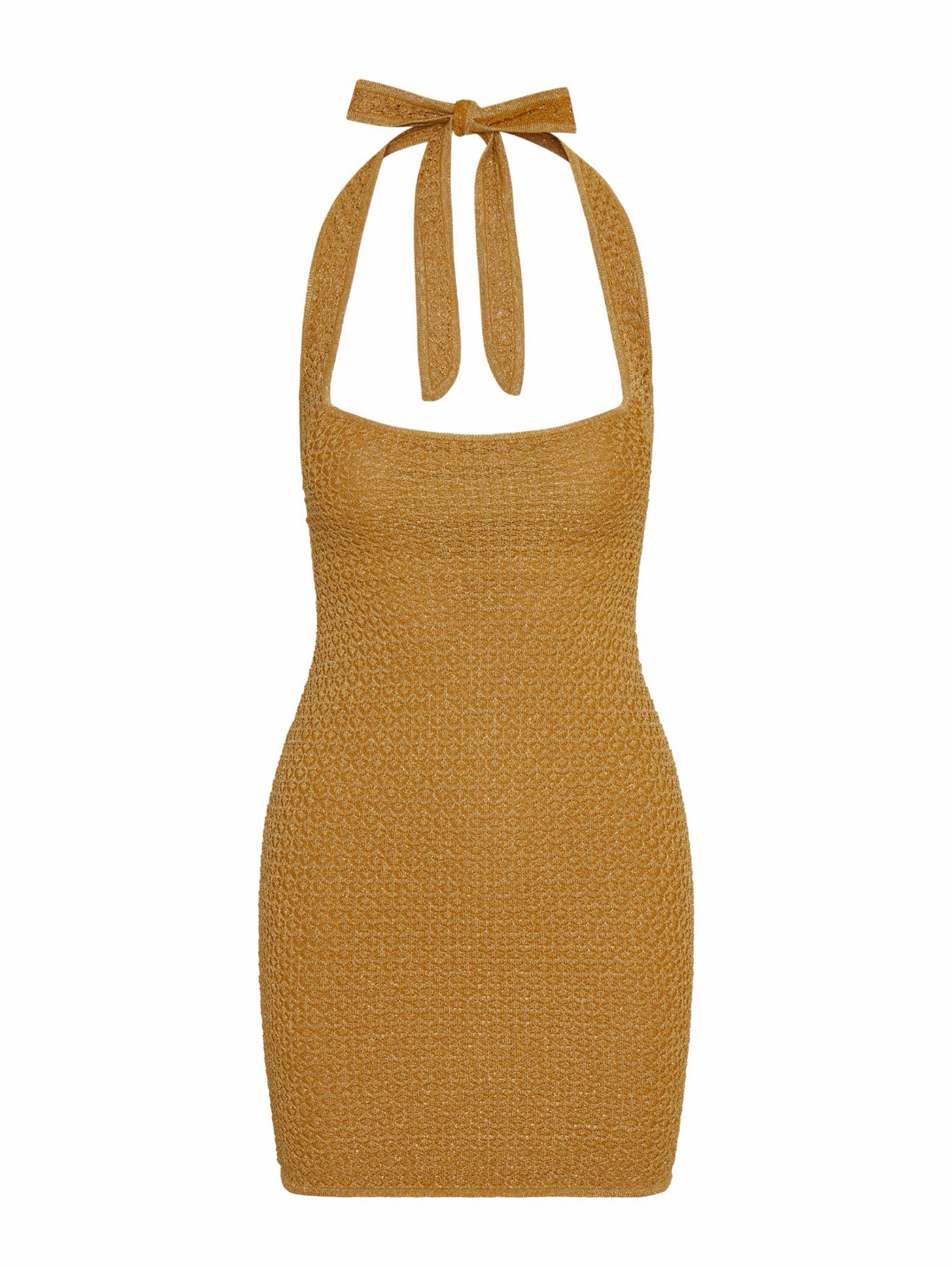 gold lurex mini dress Bodrum Mini Dress