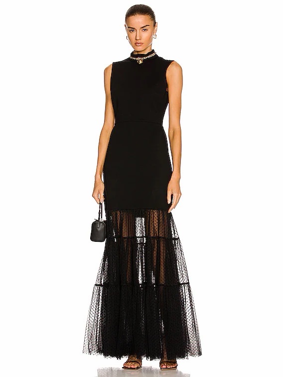 Staud Daffodil Dress in Black NWT XL elegant black long dress wedding