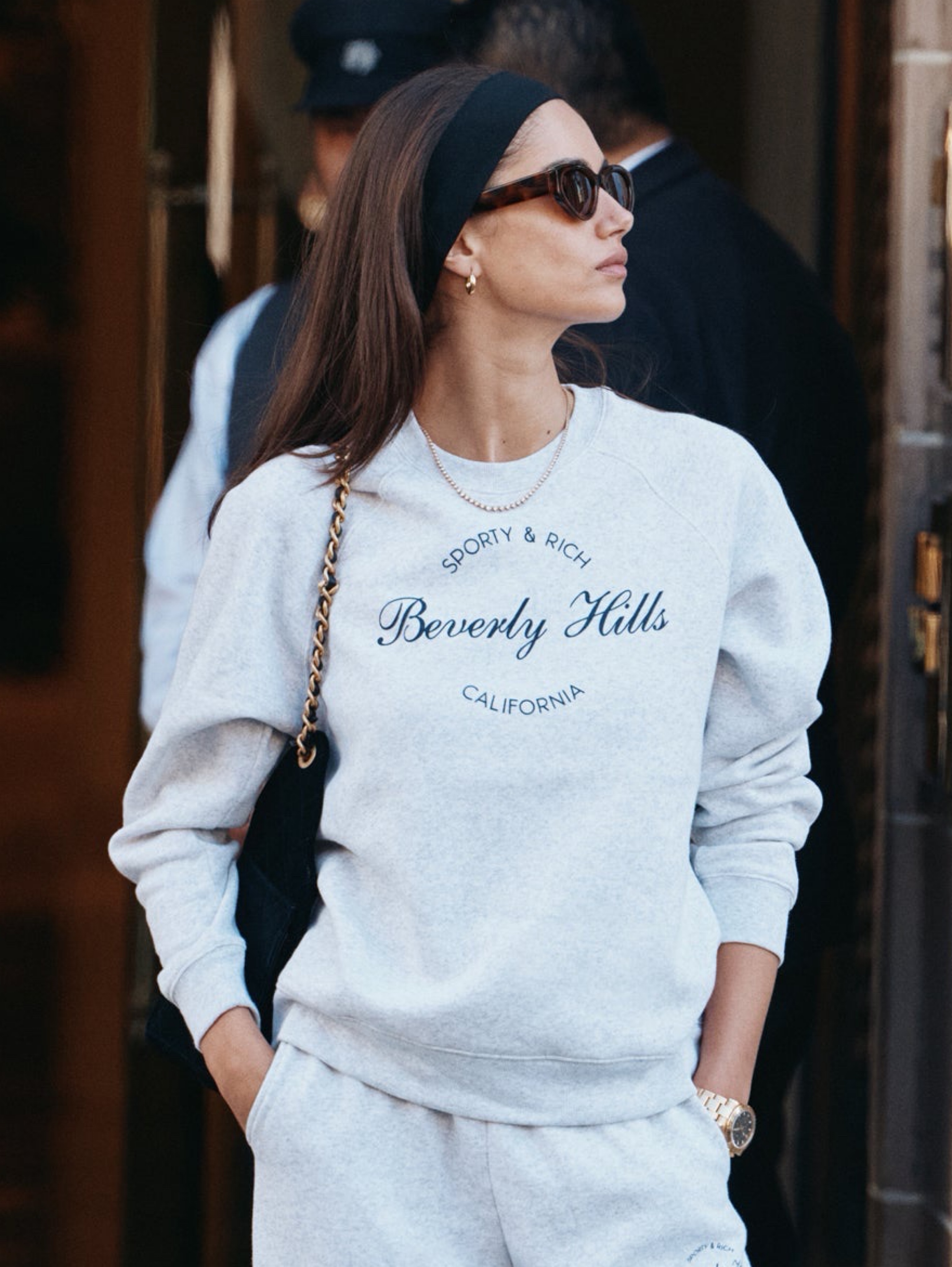 Sporty & Rich Beverly Hills California Sweatshirt Crewneck L
