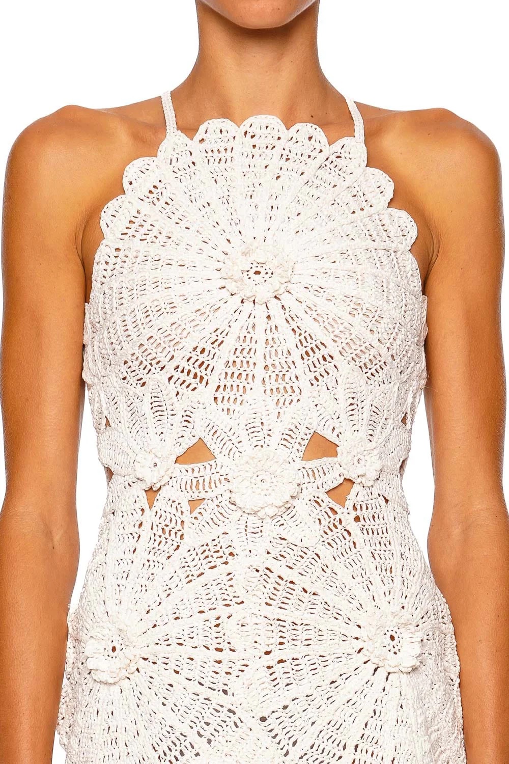 Cult Gaia - Samelia Hand Crochet Floral Raffia Mini Dress by Cult
