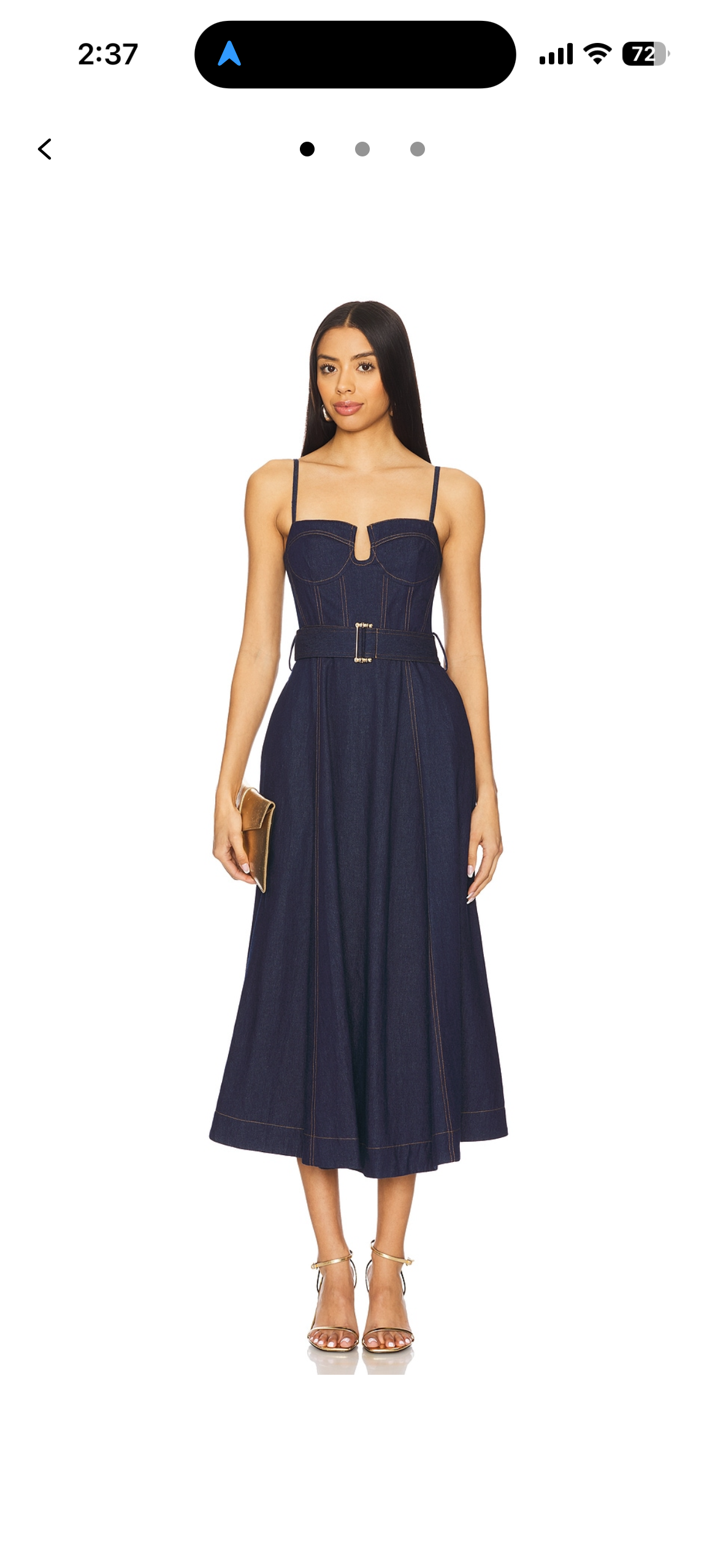 karina grimaldi blue dress Cable Knit A-Line Sweater Dress main image 0
