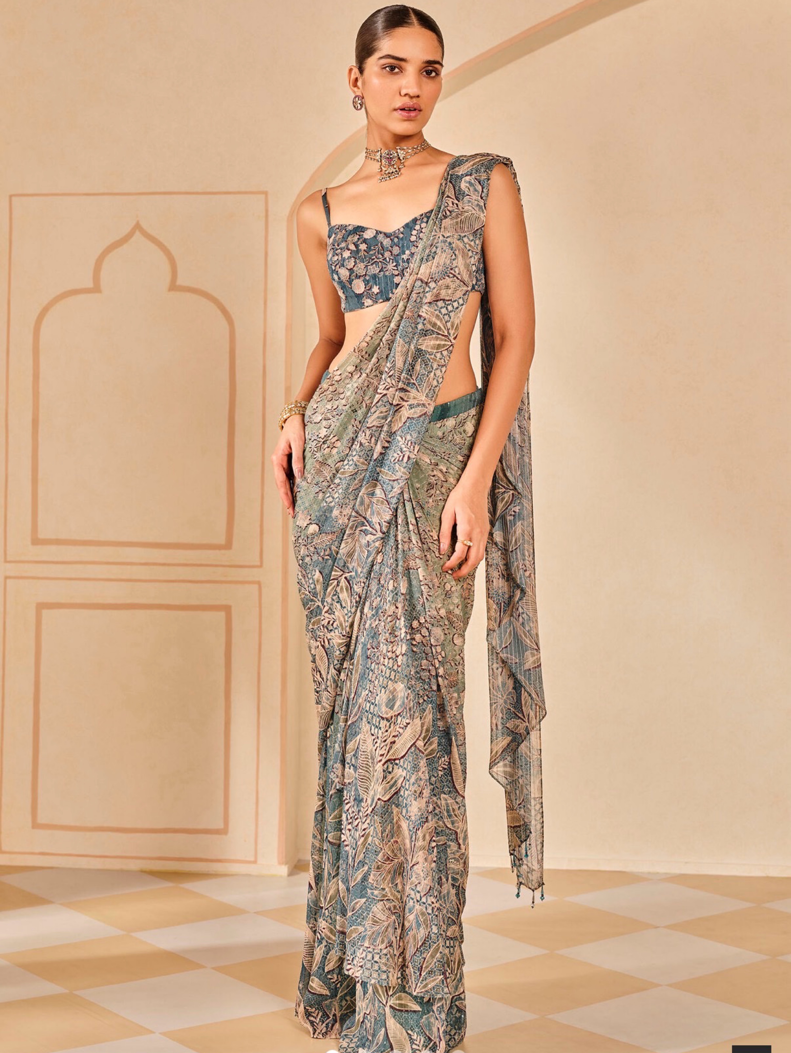 Anita Dongre pre draped saree