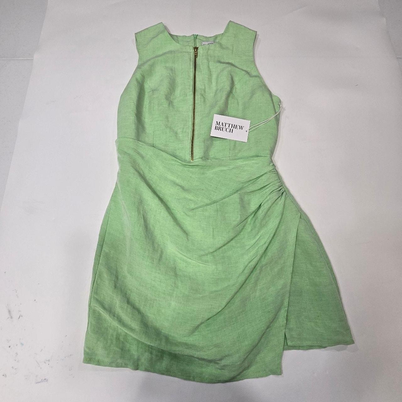 Matthew Bruch Mint Linen Mini Dress by Matthew Bruch - Pickle
