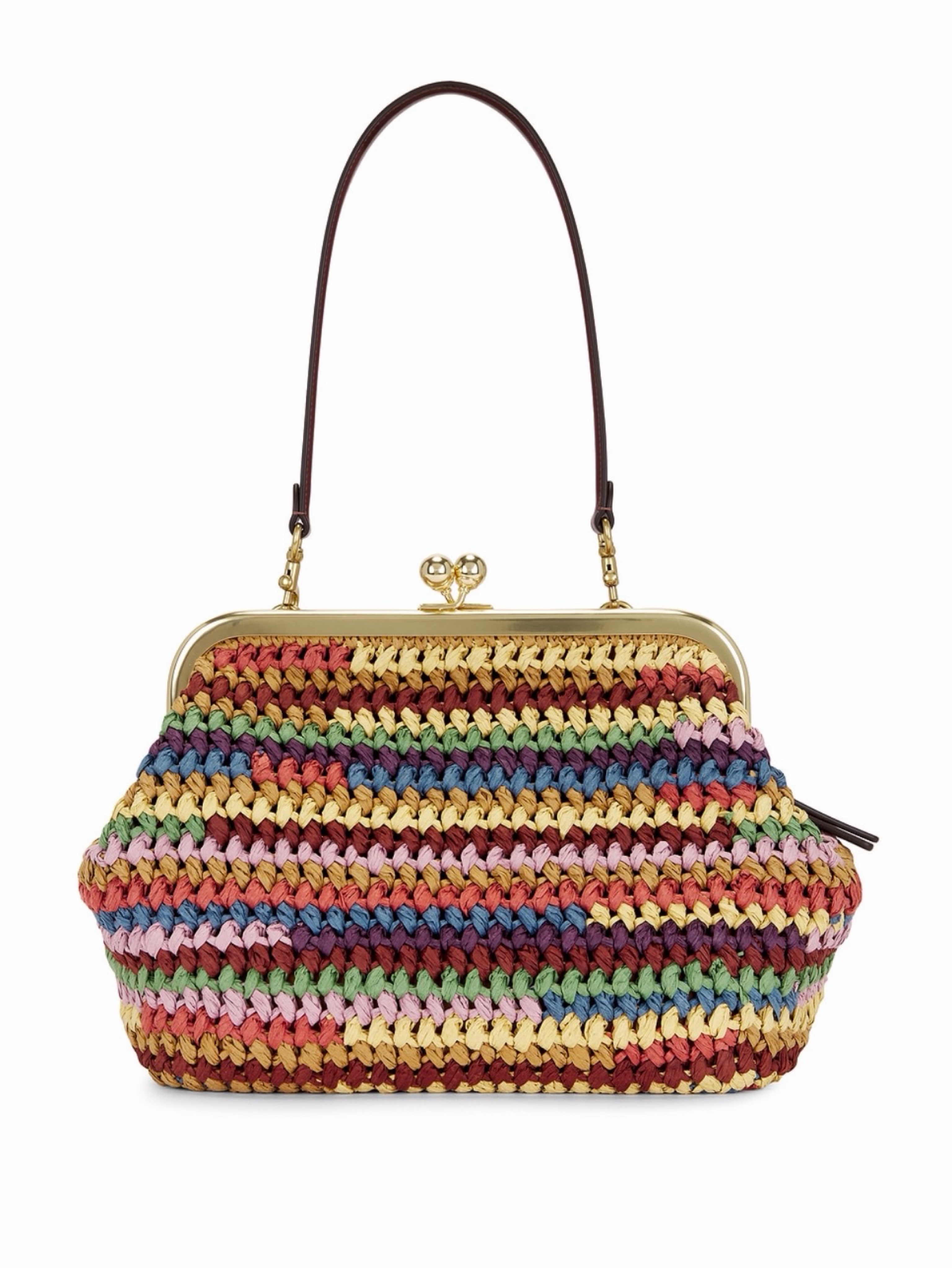 Coach Multicolor Crochet Kiss-Lock Frame Shoulder Bag
