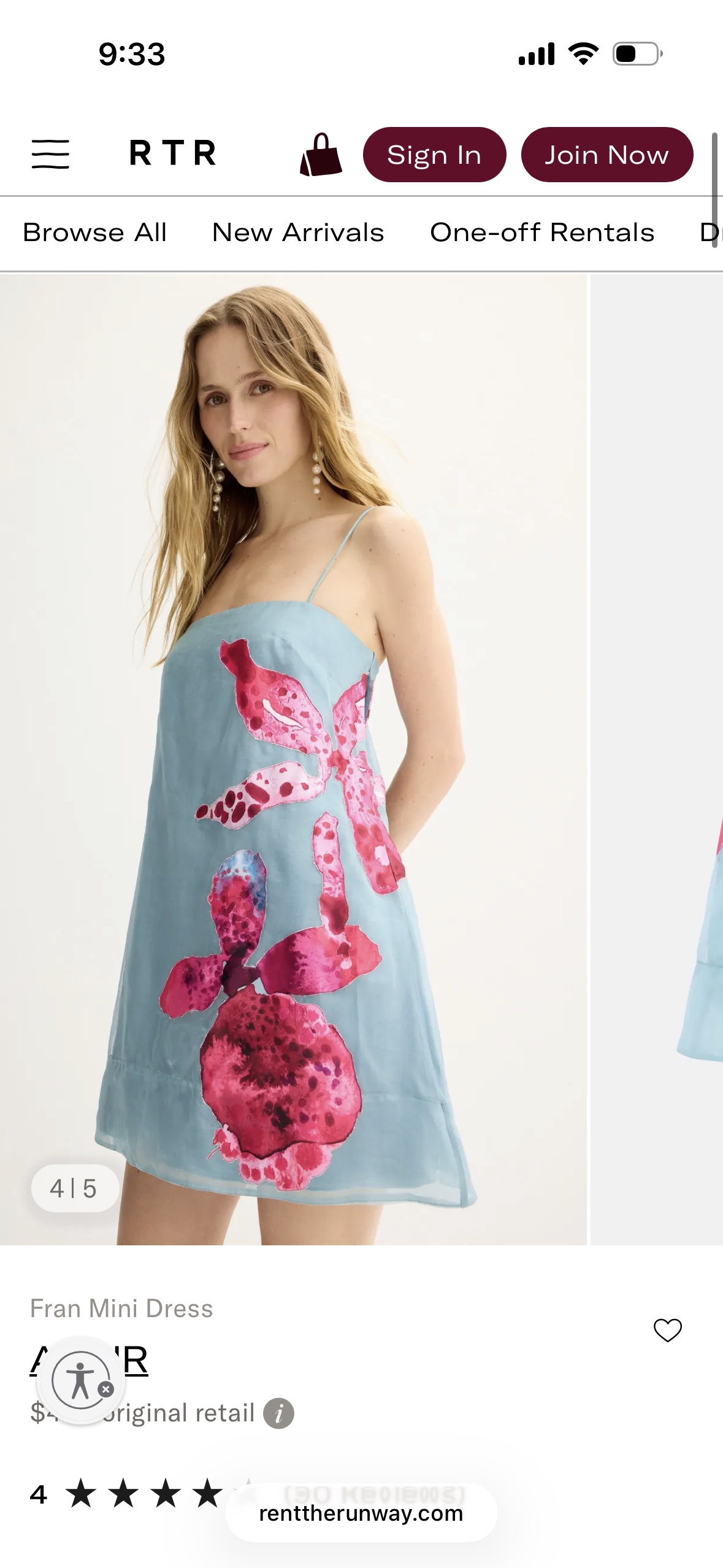 AMUR Blue Floral Print Dress by AMUR - Pickle AMUR Blue Floral Print Dress by AMUR - Pickle