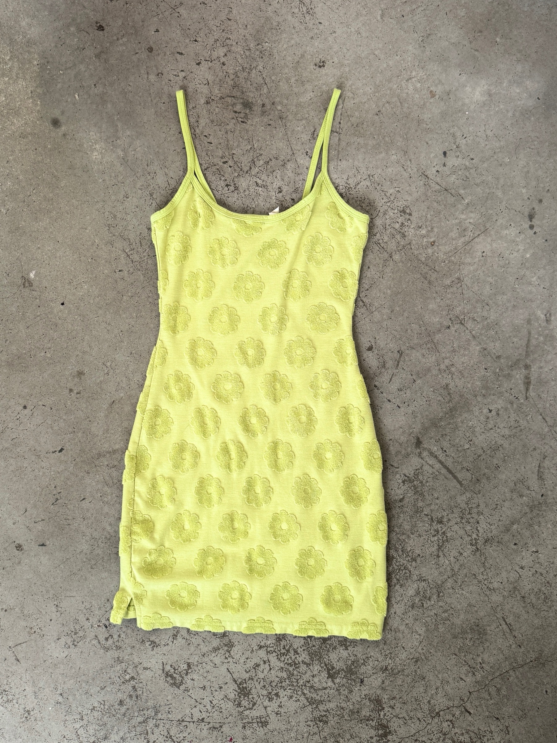 pacsun green floral dress lime mini w/ texture by Pacsun Midi dress