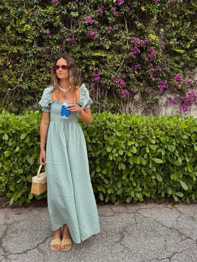 Hill House - The Scarlett Nap Dress - sage green by Hill House