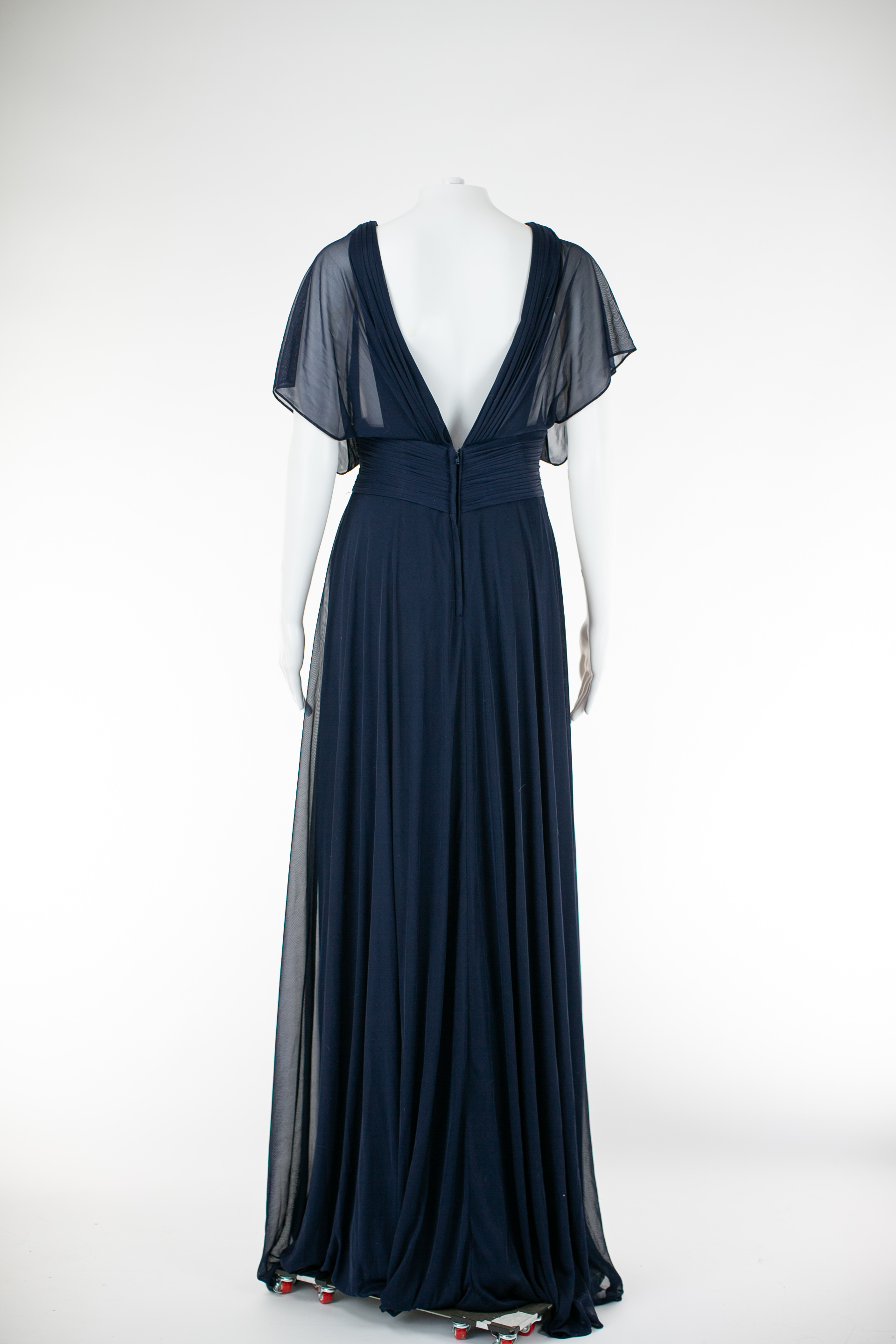 brown church dress Starling | Brown Matte Satin Plunge-Neck Maxi Dress With Scarf-Detail