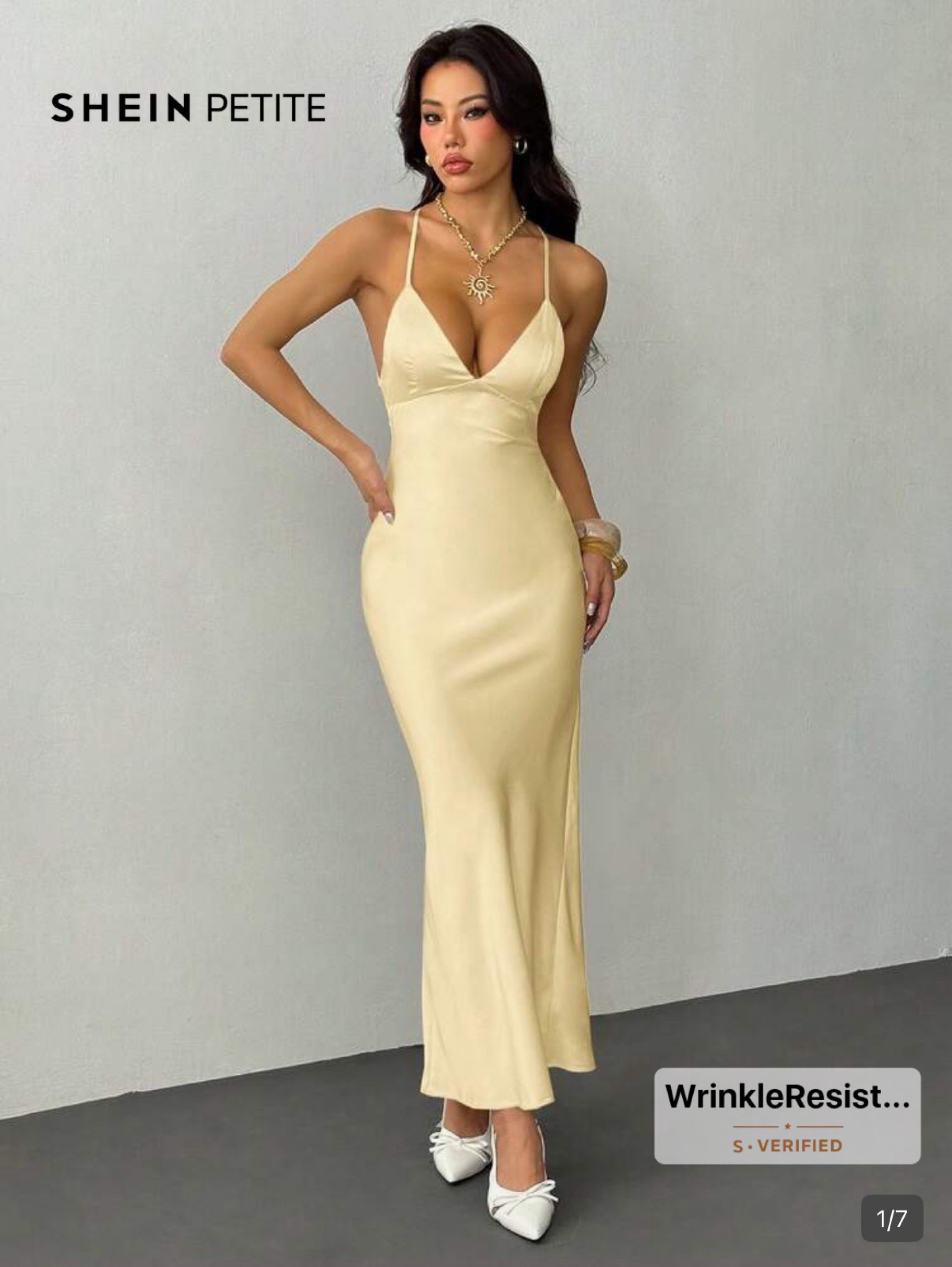 Yellow wedding guest dress by SHEIN - Pickle Yellow wedding guest dress by SHEIN - Pickle