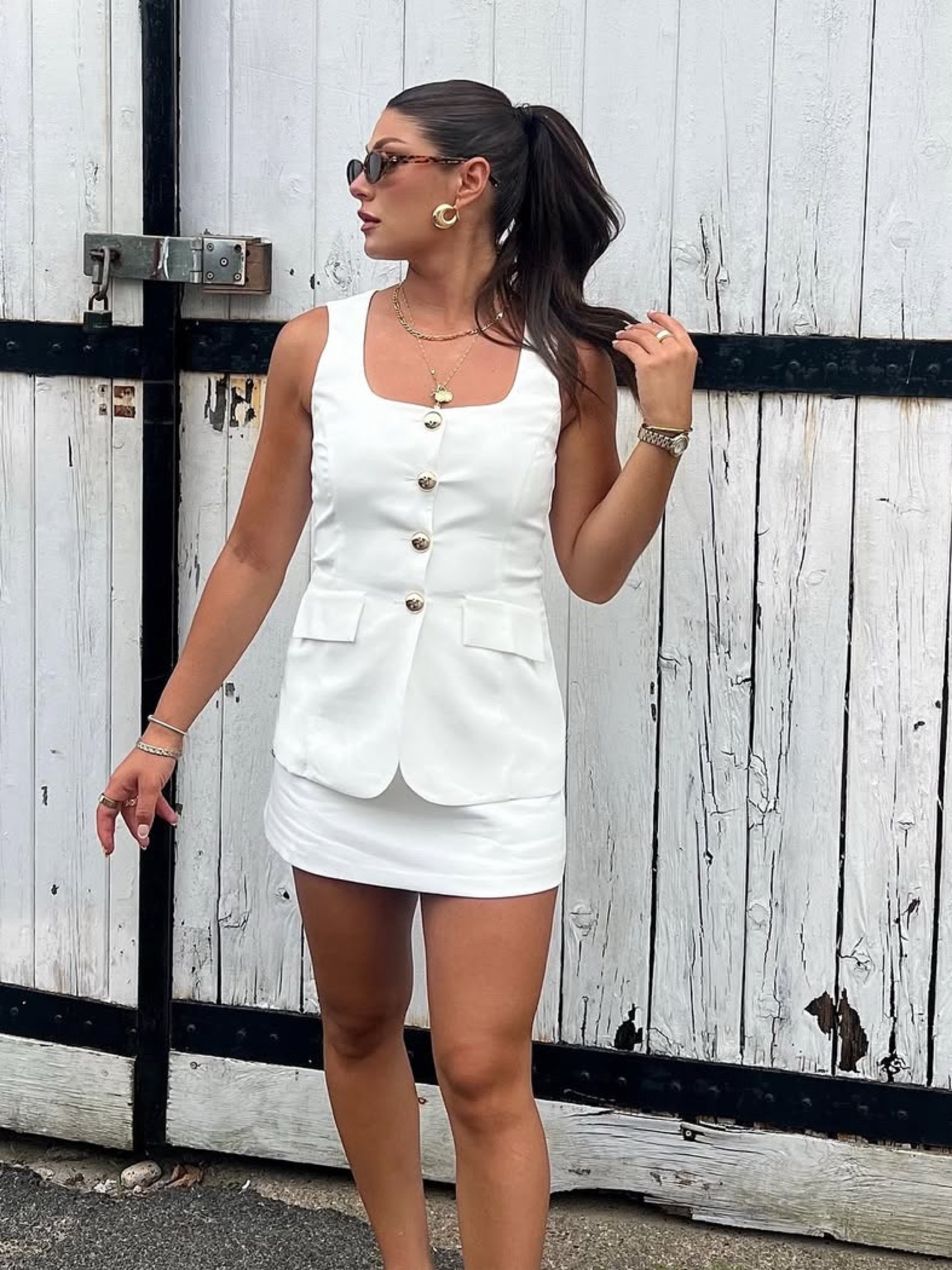 white dress for short women ZAPAKA A Line Pleated Graduation Square Neck Chiffon Little White Dress, Dusty Sage / US16 Band Size:38 The fabric is comfortable teengifts Summer Casual Dresses 100
