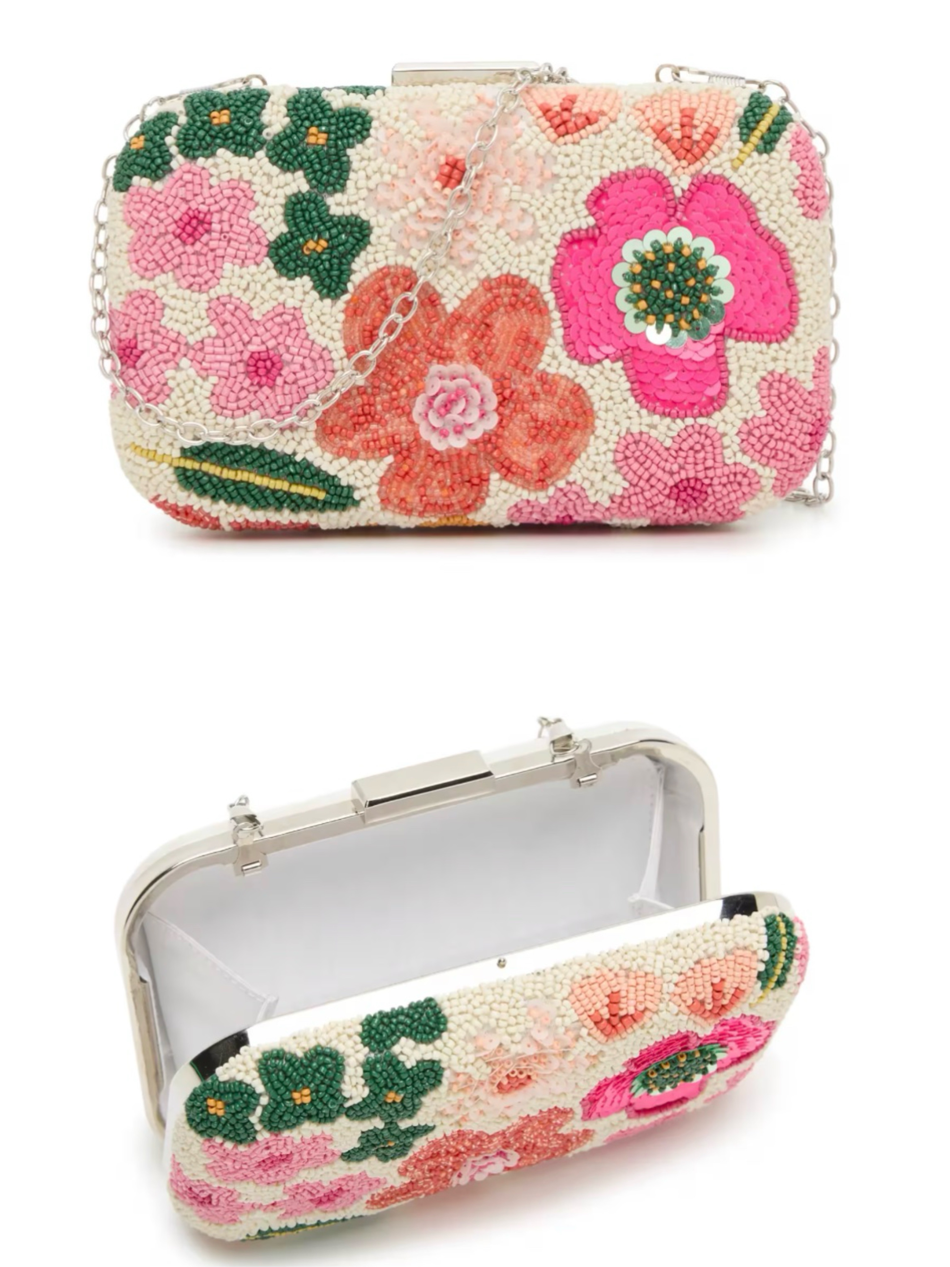 Kelly & Katie Floral Beaded Clutch