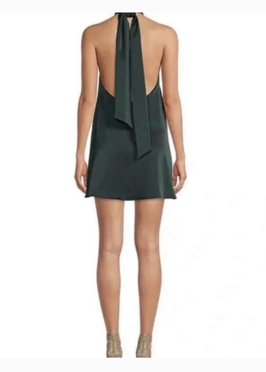 Green satin halter top dress by Gianni binni - Pickle