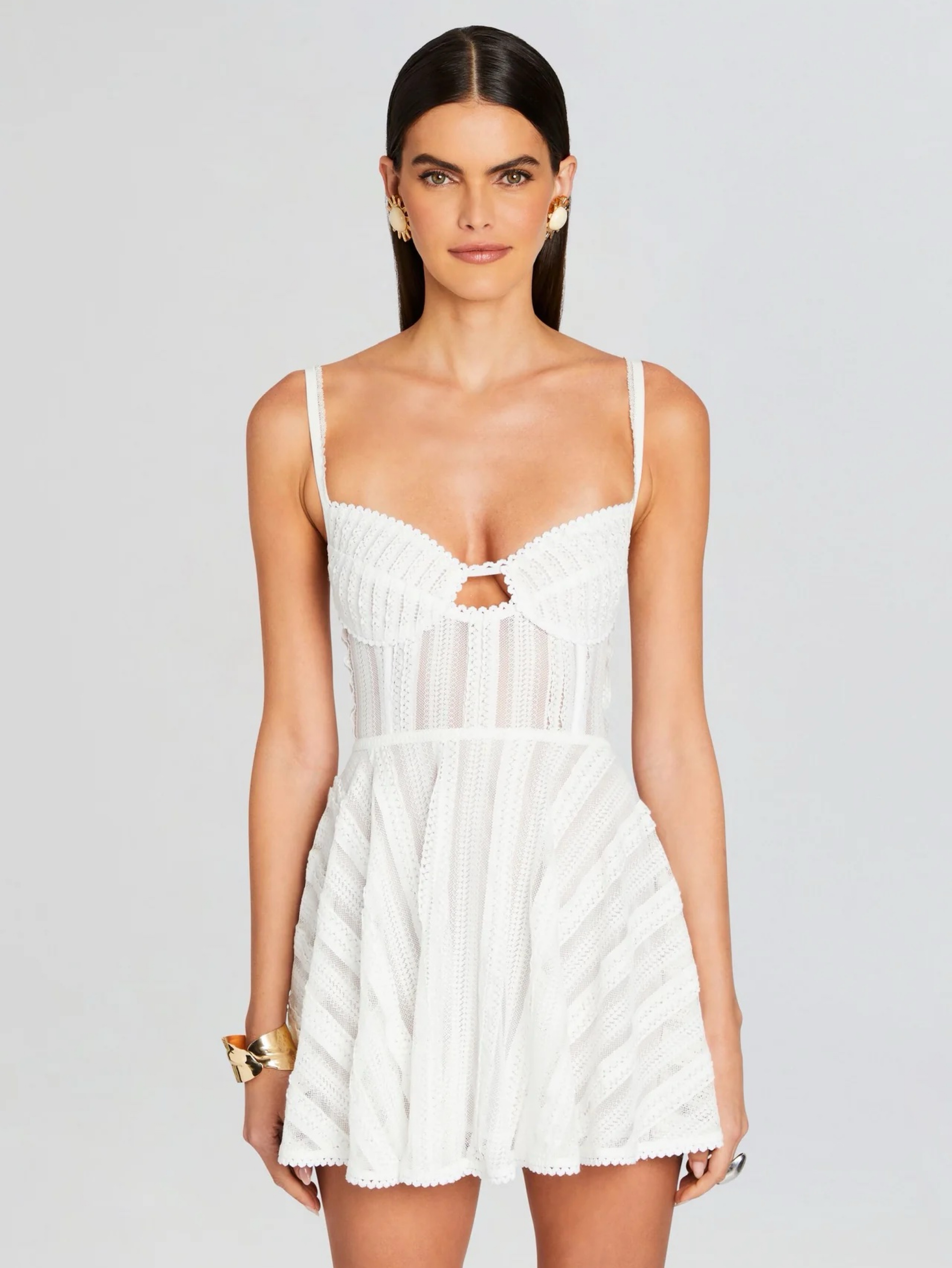 Charo Ruiz White Mini Dress — XS